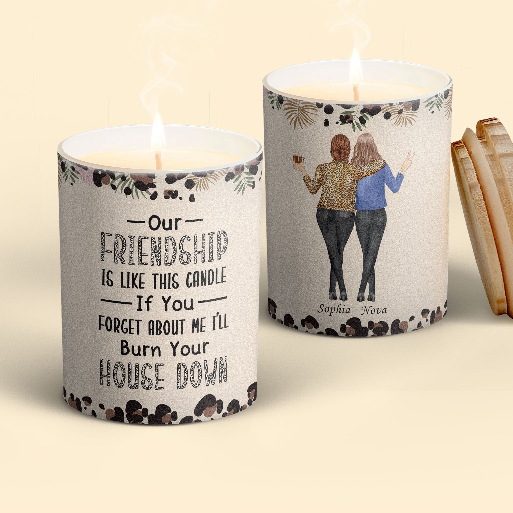 Our Friendship Is Like This Candle Funny - Personalized Candle