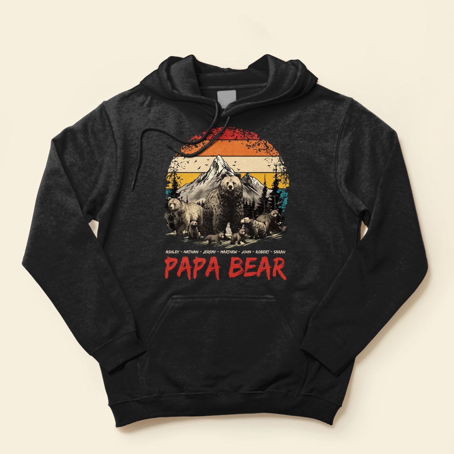 Papa Bear Grandpa Bear Daddy Bear With Cub's Names - Personalized Shirt