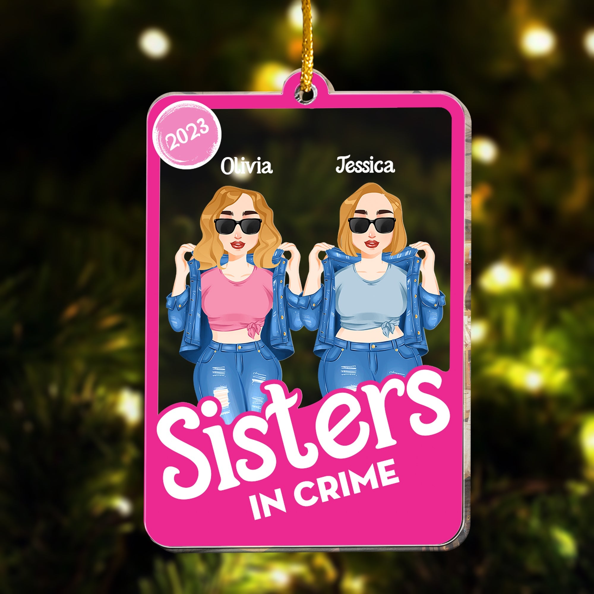 Partners In Crime - Personalized Acrylic Ornament