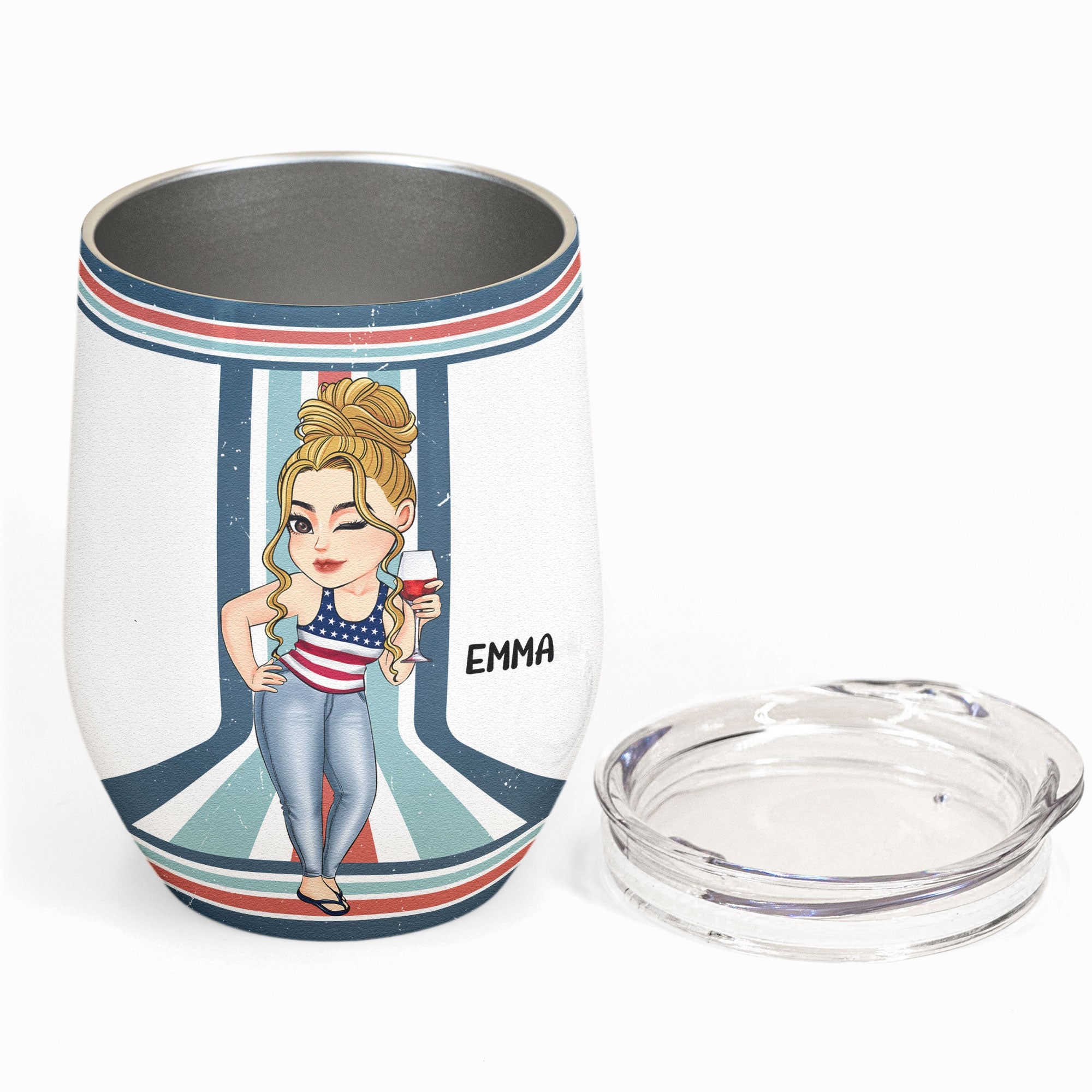 Party Like It's 1976 - Personalized Wine Tumbler