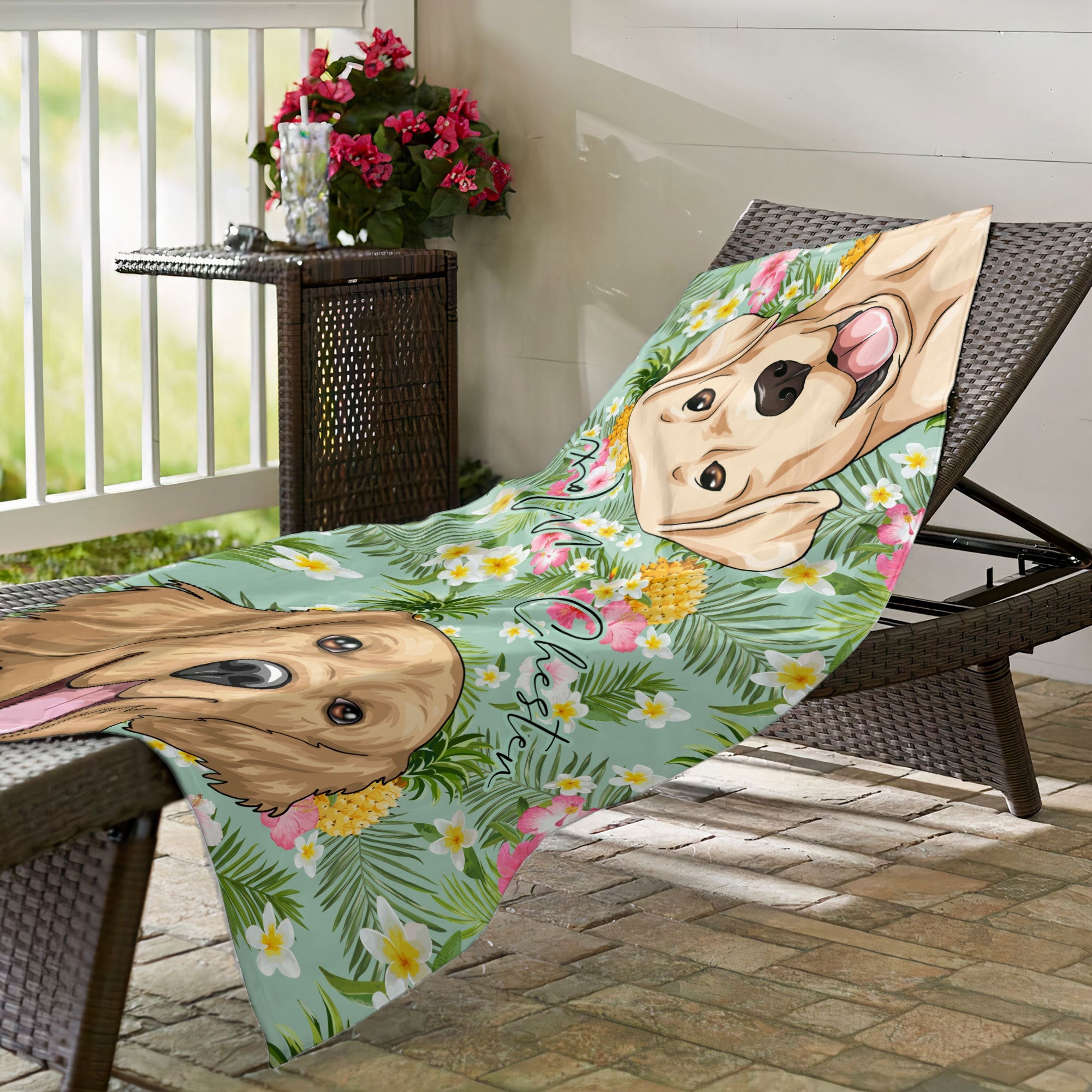 Peek A Boo Pet - Personalized Beach Towel