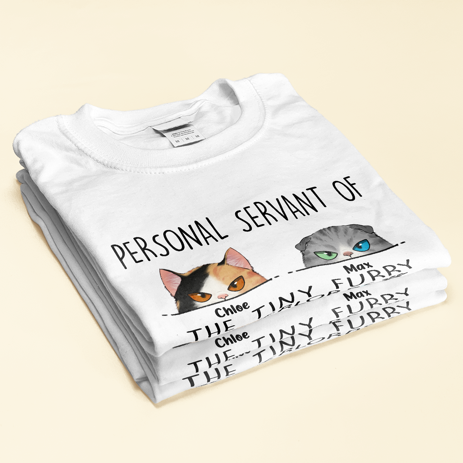 Personal Servant Of The Tiny Furry Overlords - Personalized Shoes - Father's Day, Birthday, Funny Gift For Cat Lover, Cat Dad & Mom, Cat Owner