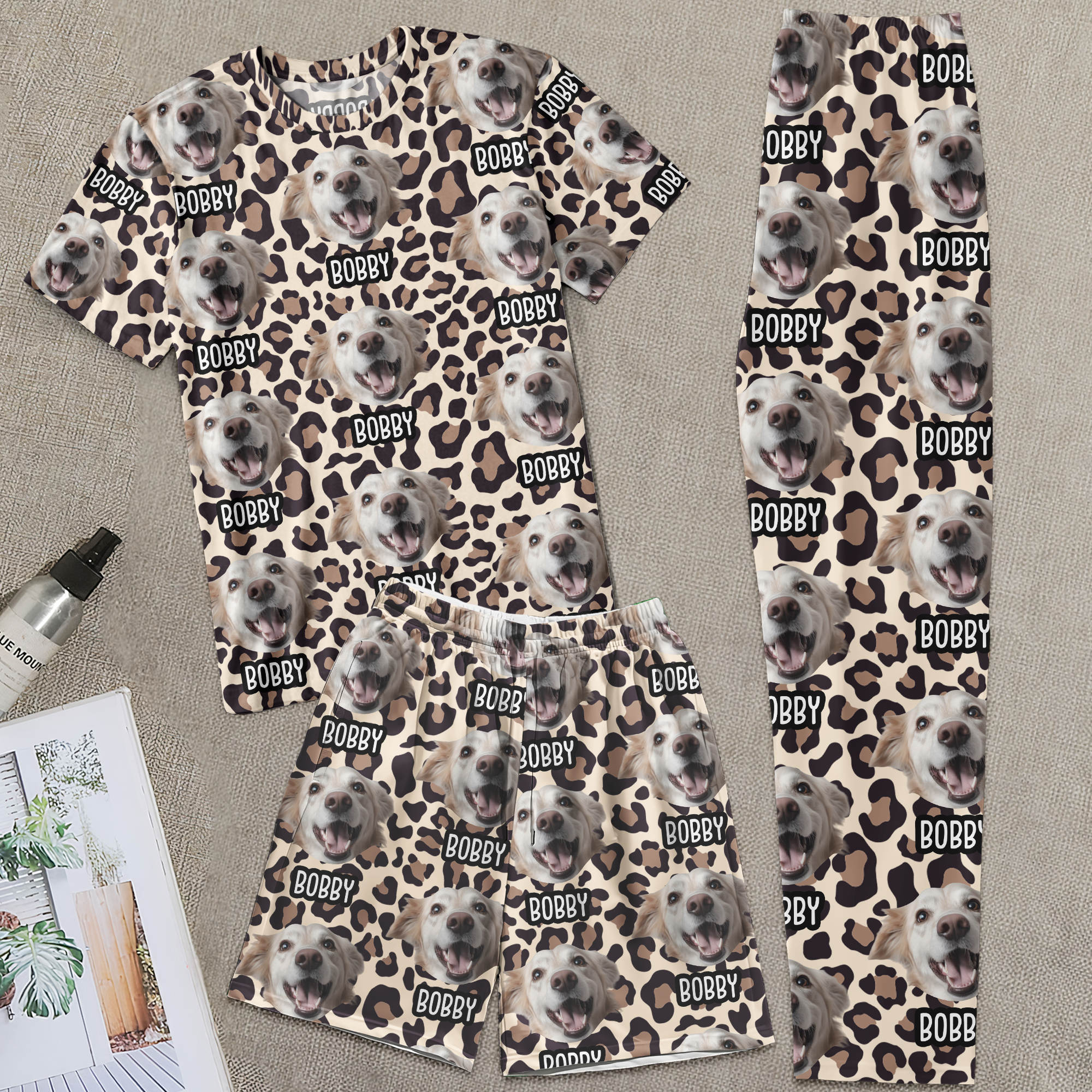 Pet Leopard Pajamas - Personalized Photo Pajamas Set