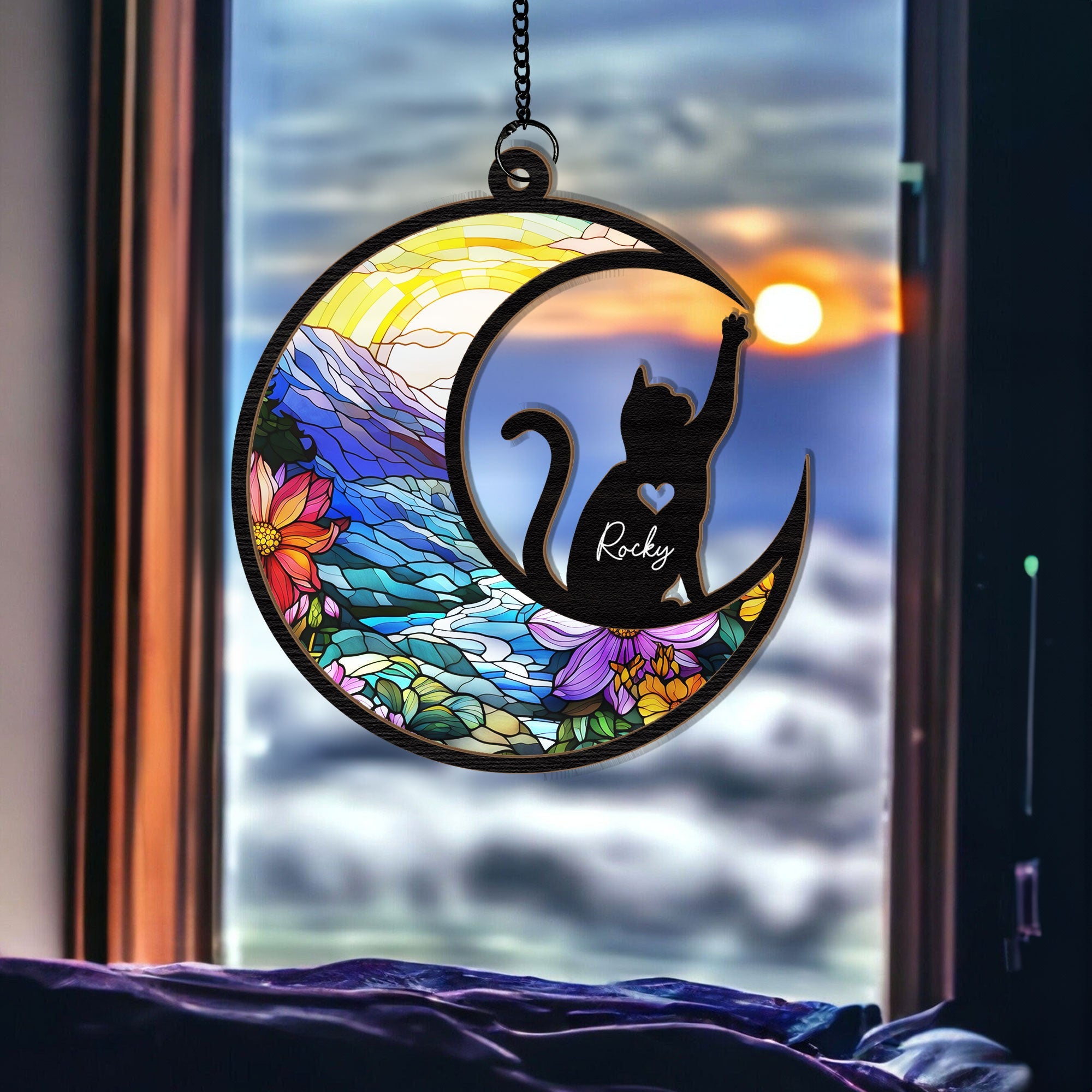 Pet Loss - Personalized Window Hanging Suncatcher Ornament