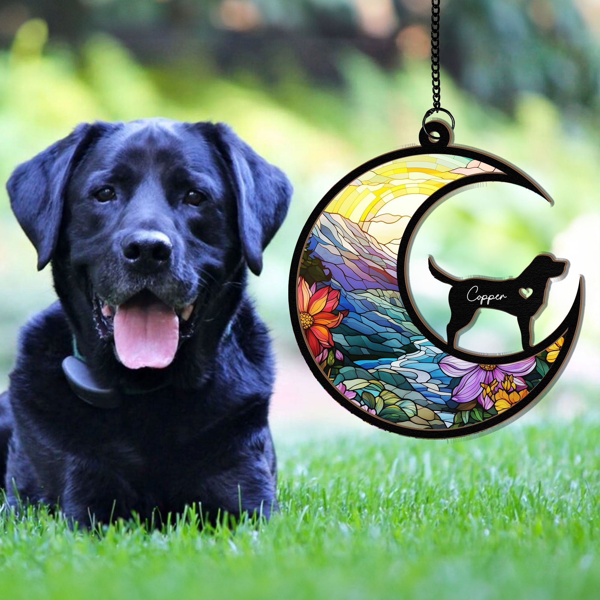 Pet Loss - Personalized Window Hanging Suncatcher Ornament