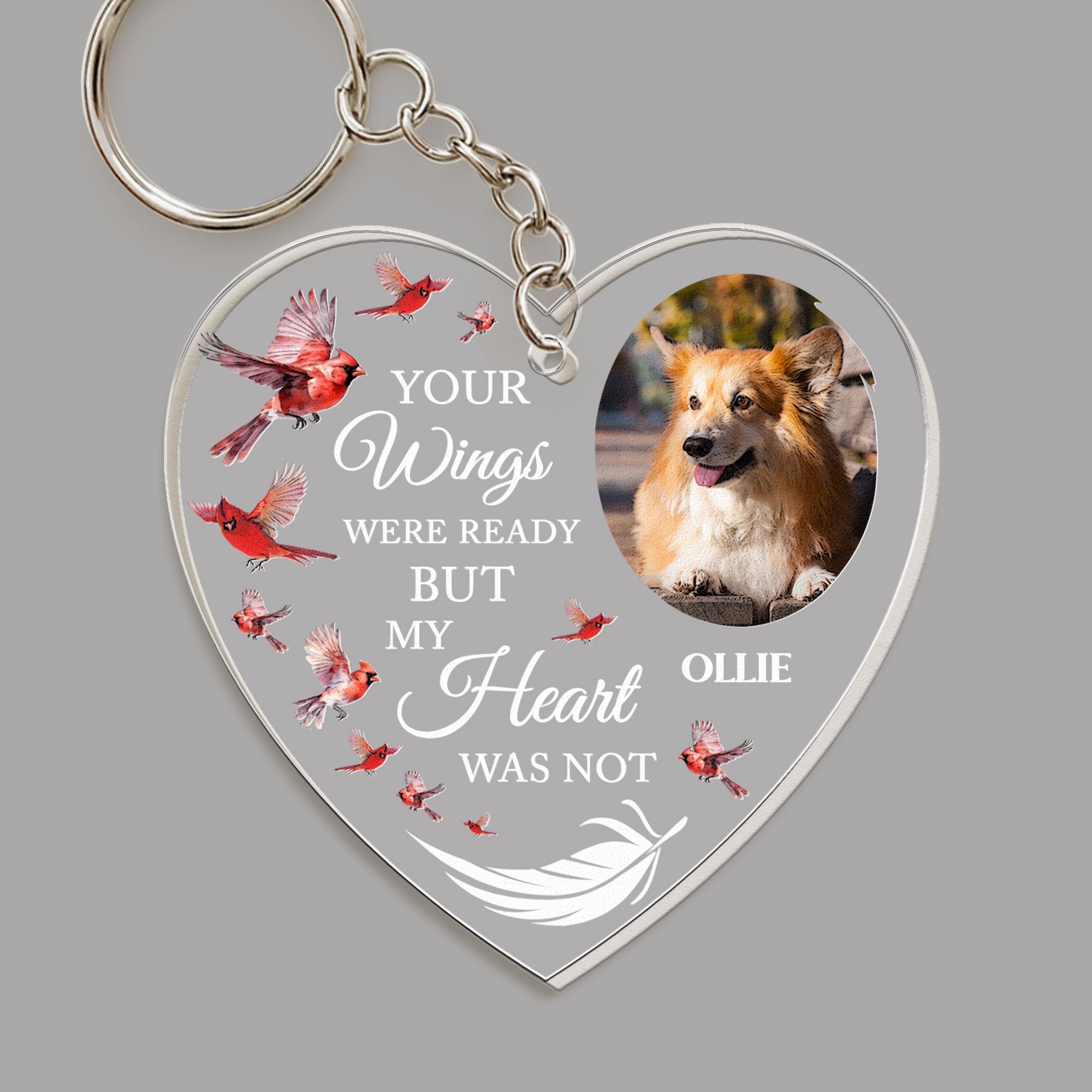 Pet Memorial Your Wings Were Ready - Personalized Acrylic Photo Keychain