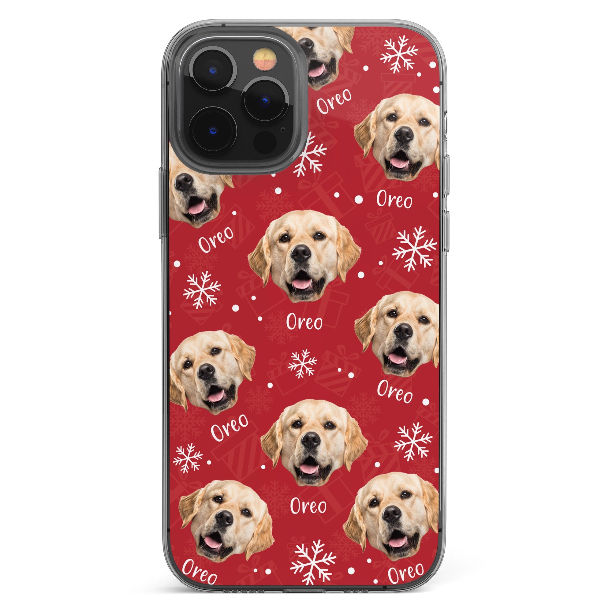 Pet Merry Christmas - Personalized Photo Clear Phone Case