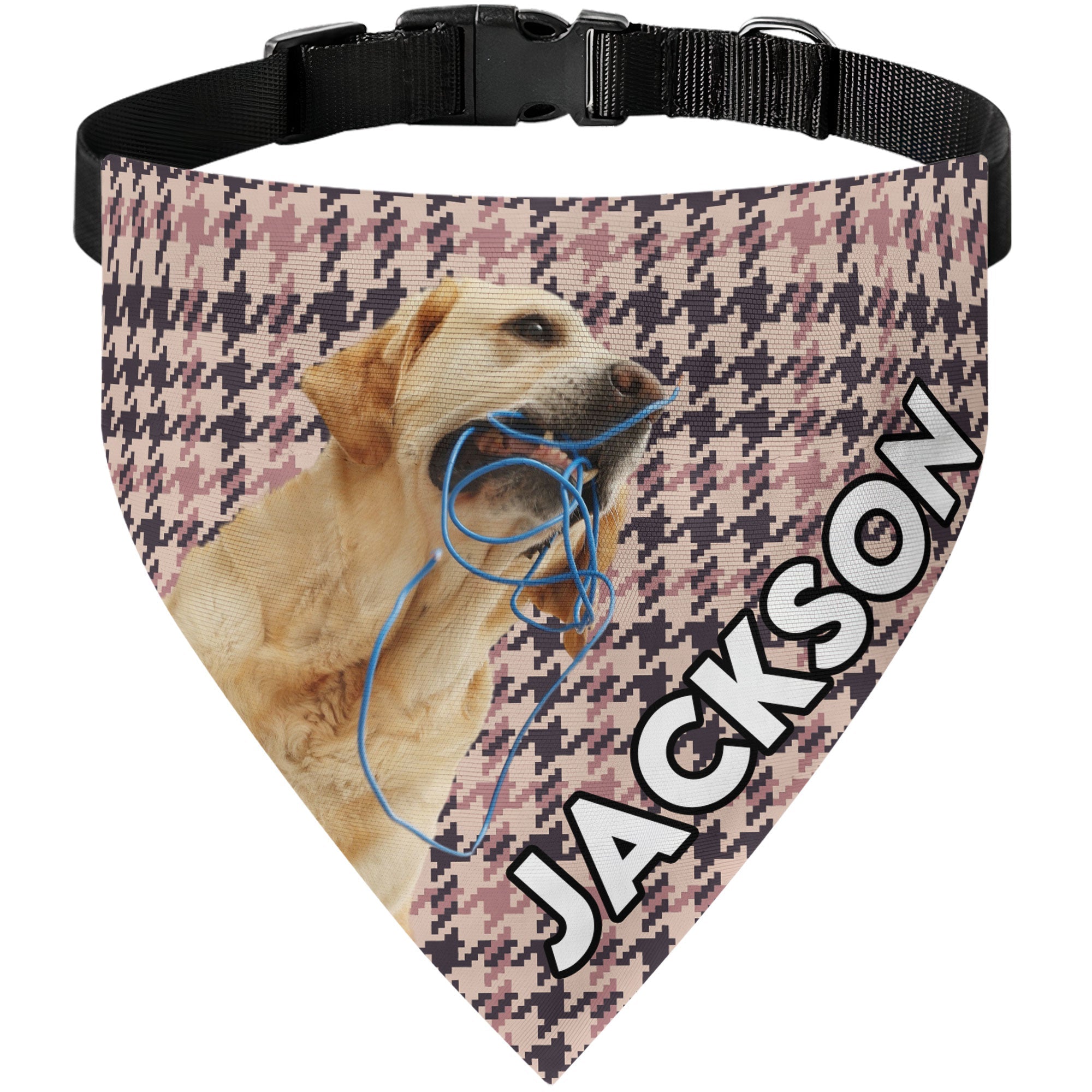 Pet Plaid Custom Photo - Personalized Photo Dog Bandana Collar