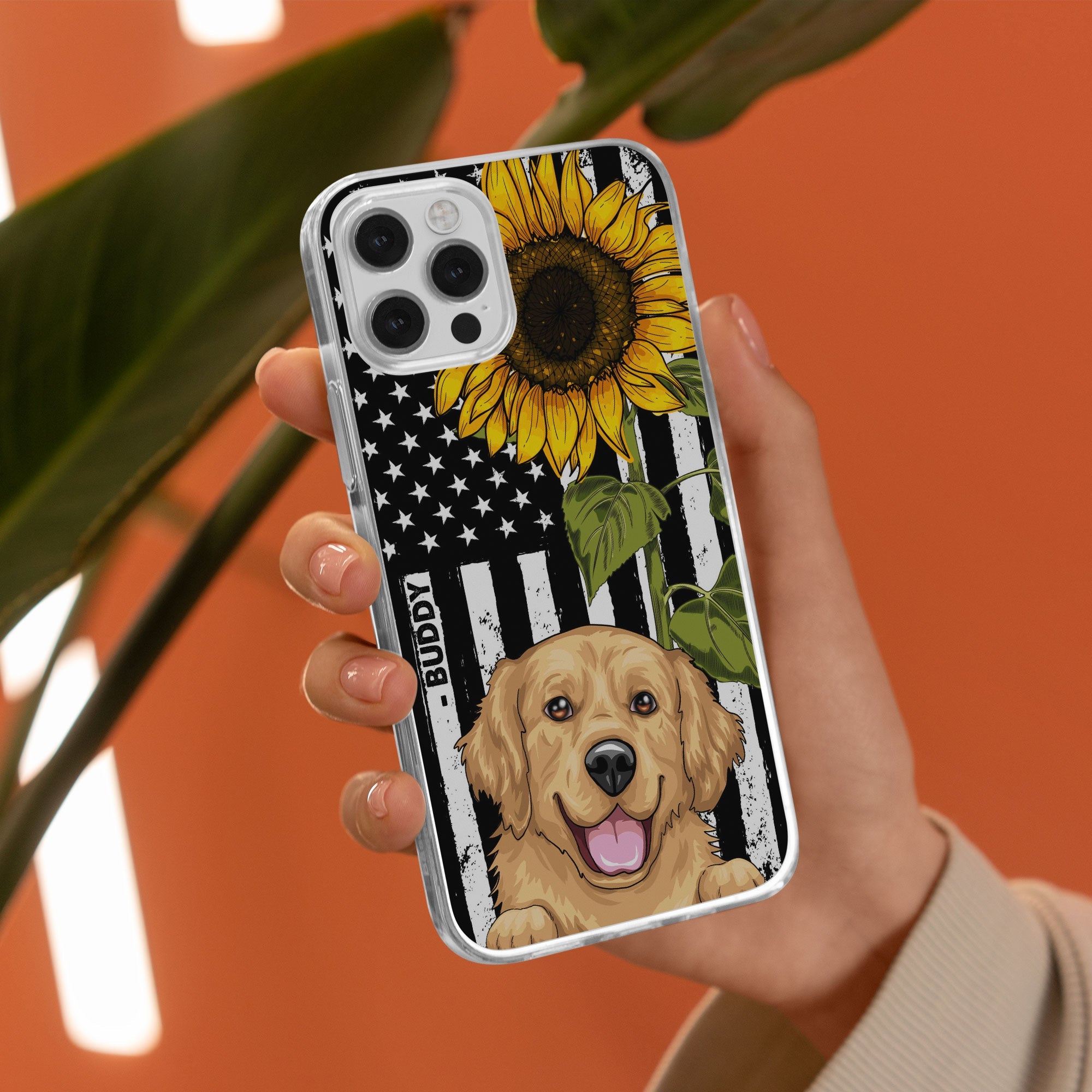 Pet - Sunflower - Personalized Clear Phone Case