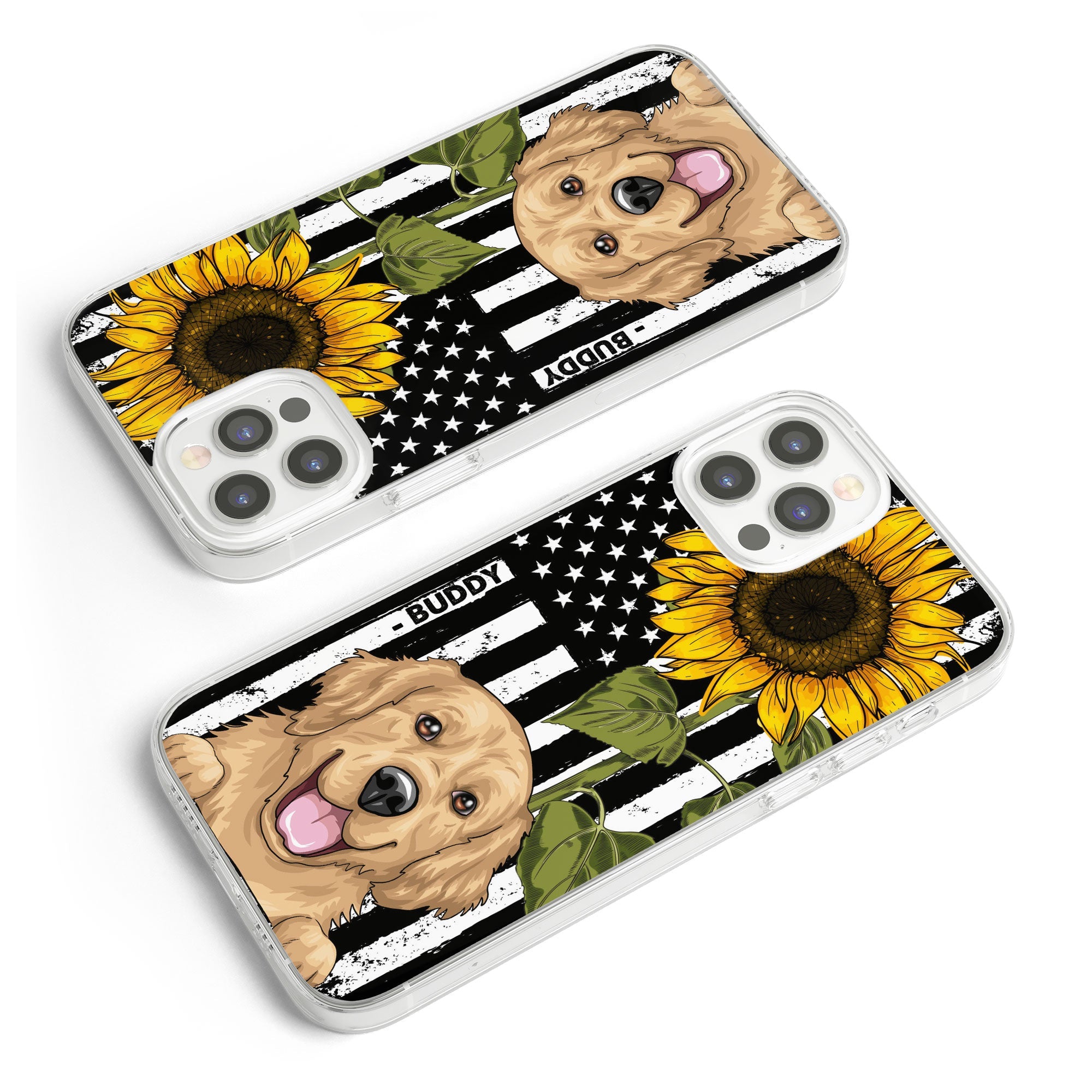 Pet - Sunflower - Personalized Clear Phone Case