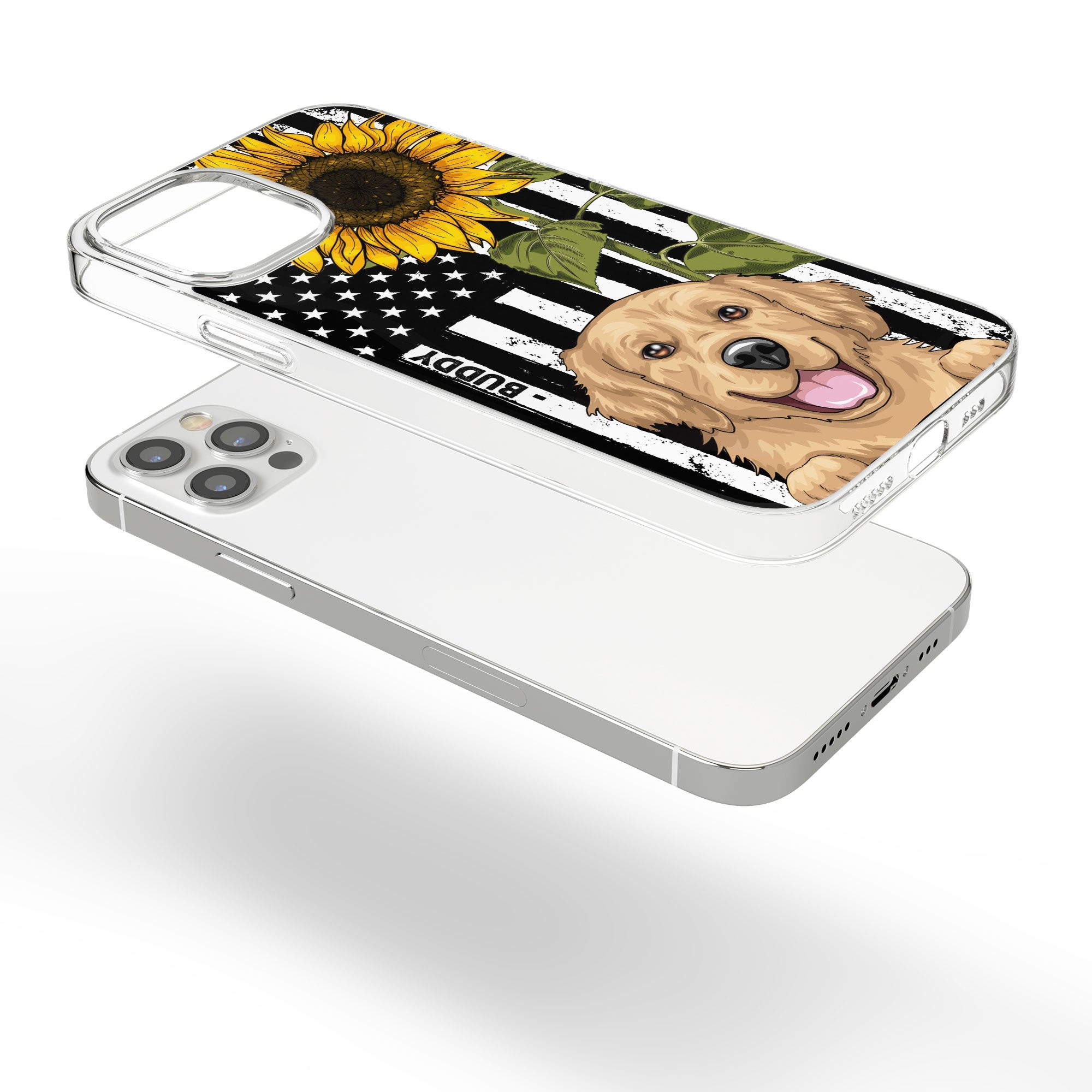 Pet - Sunflower - Personalized Clear Phone Case