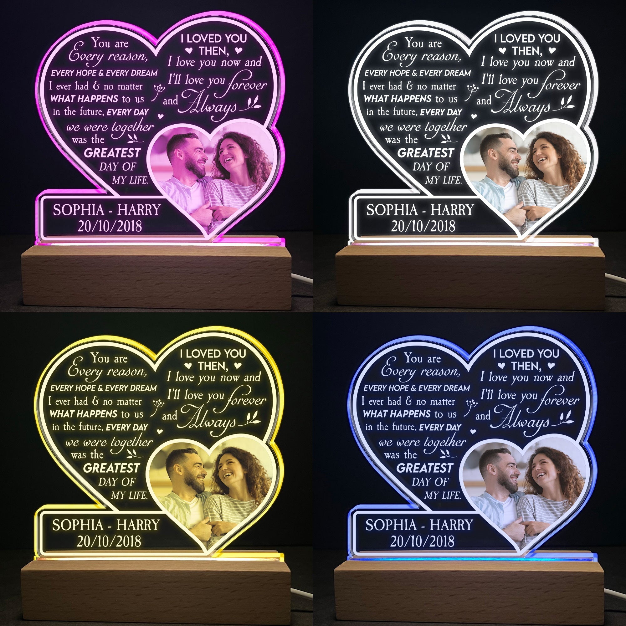 Every Day We Were Together - Personalized Photo LED Light