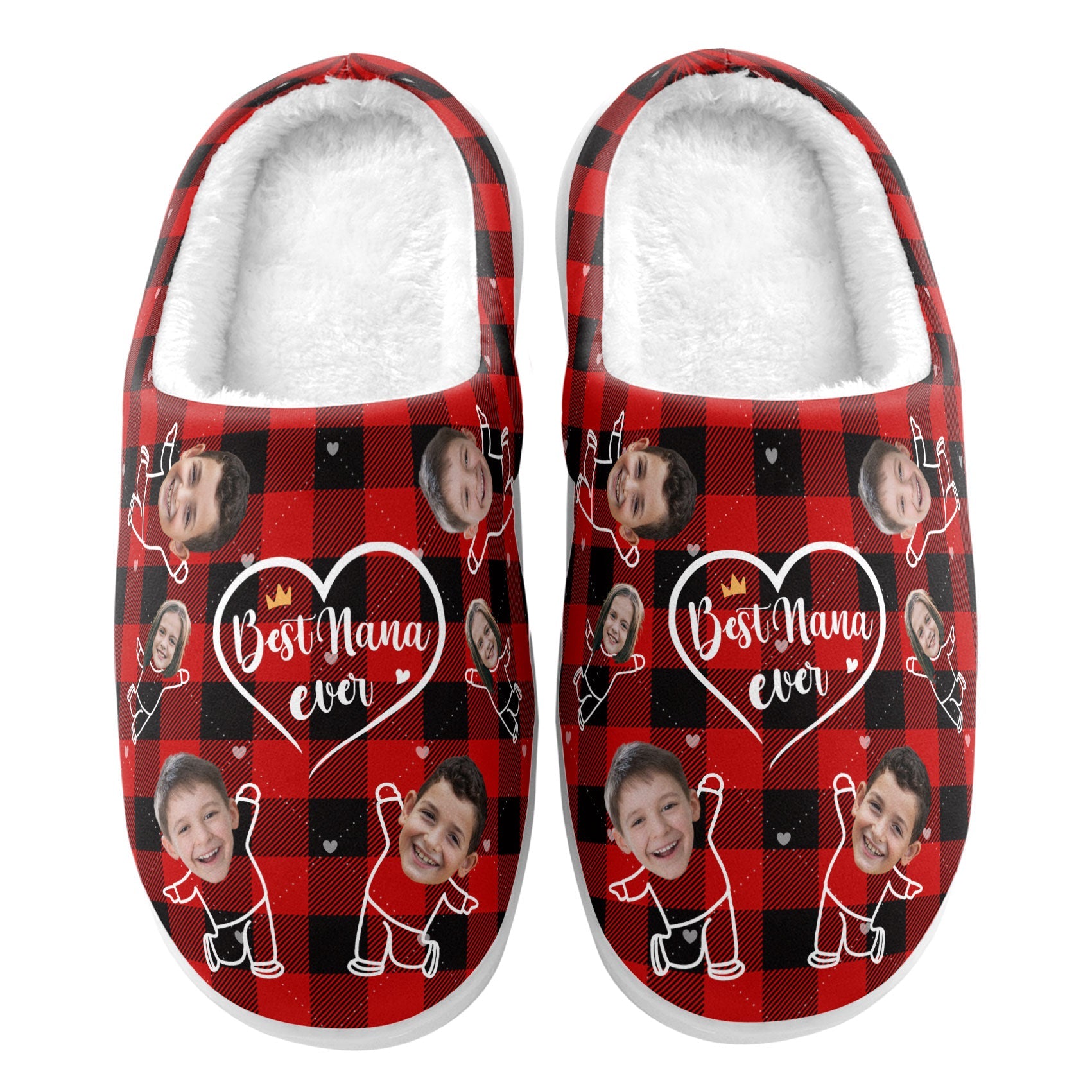 Best Mom Ever Ever - Personalized Photo Slippers