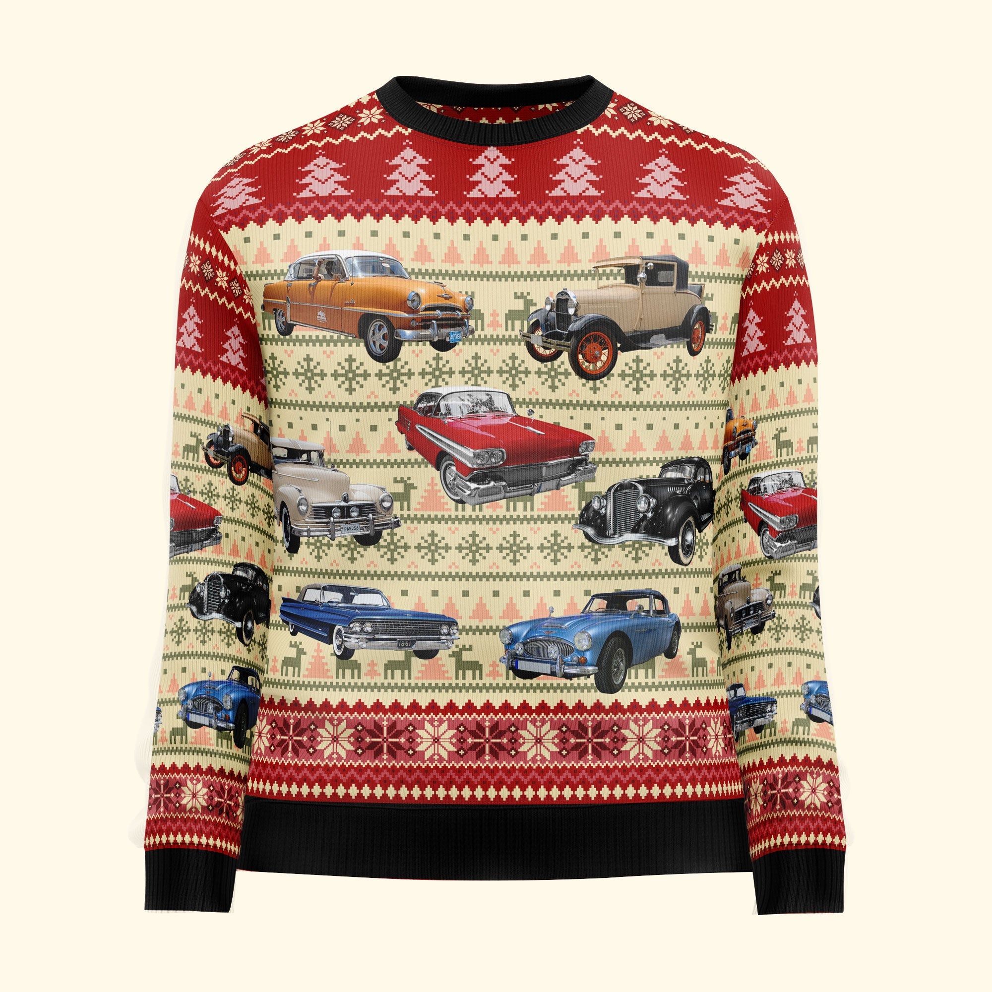 Car Lovers - Personalized Photo Ugly Sweater