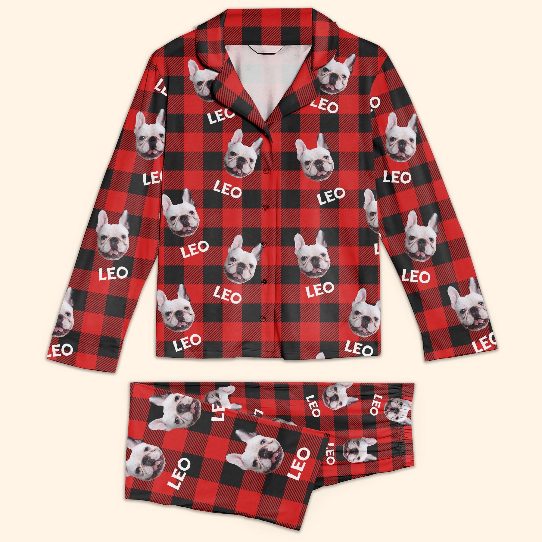 Dog Cat  - Personalized Photo Women's Pajamas Set