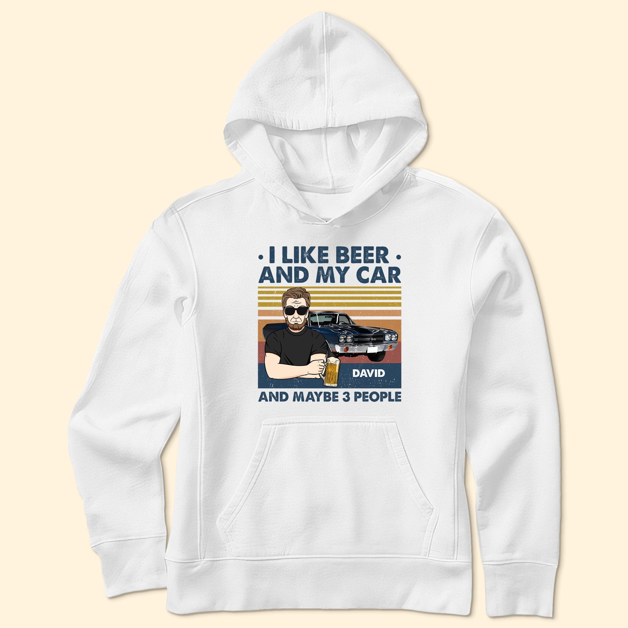 I Like Beer And My Car - Personalized Photo Shirt