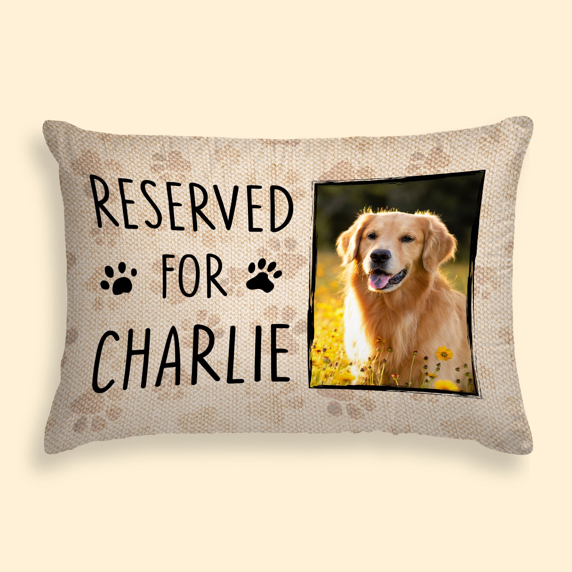 Reserved For The Pet - Personalized Photo Toddler Pillow