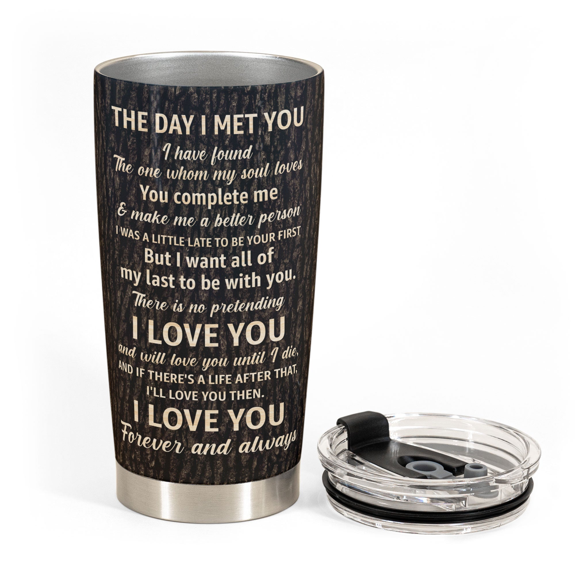 The Day I Met You I Found The One - Personalized Photo Tumbler Cup