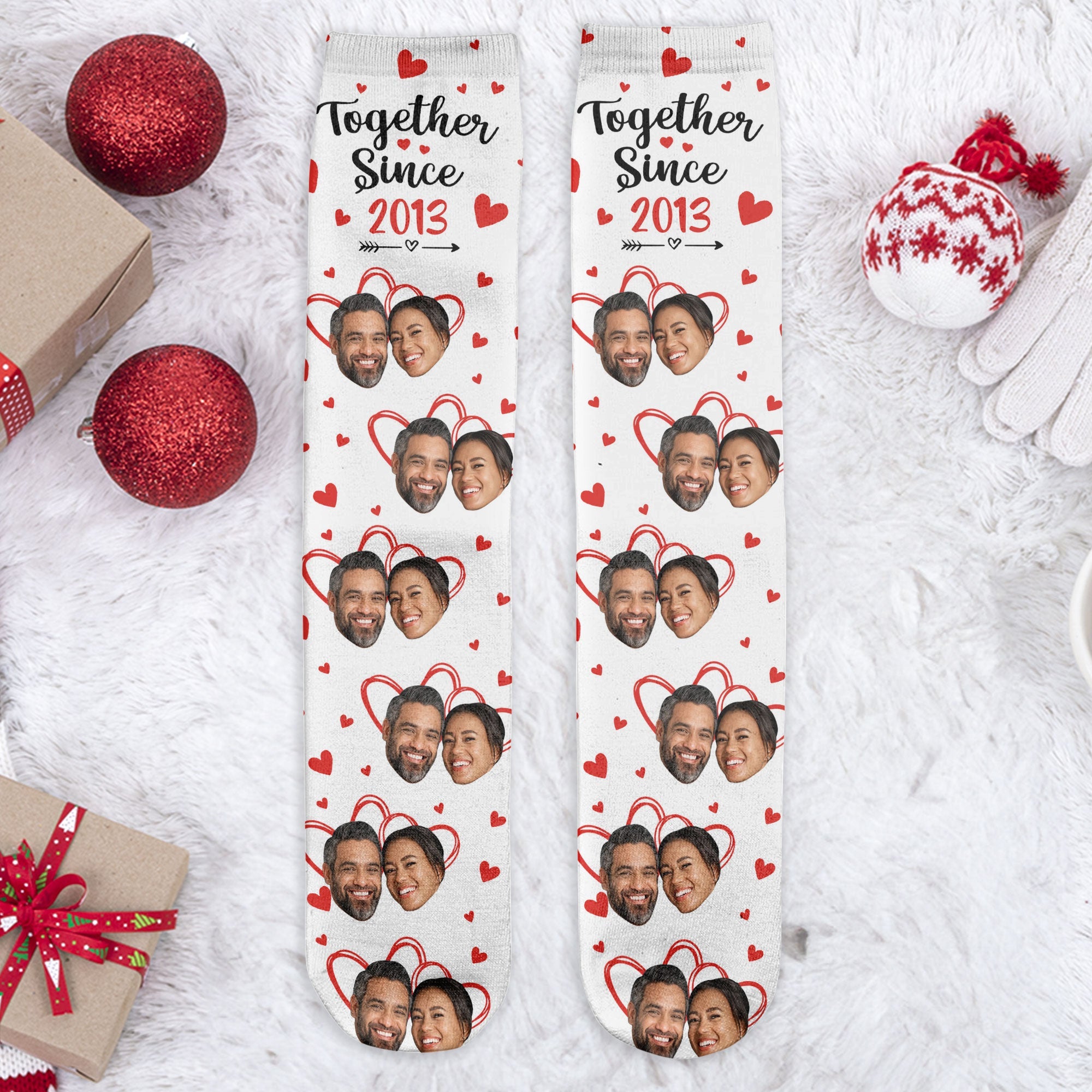 Together Since - Personalized Photo Crew Socks