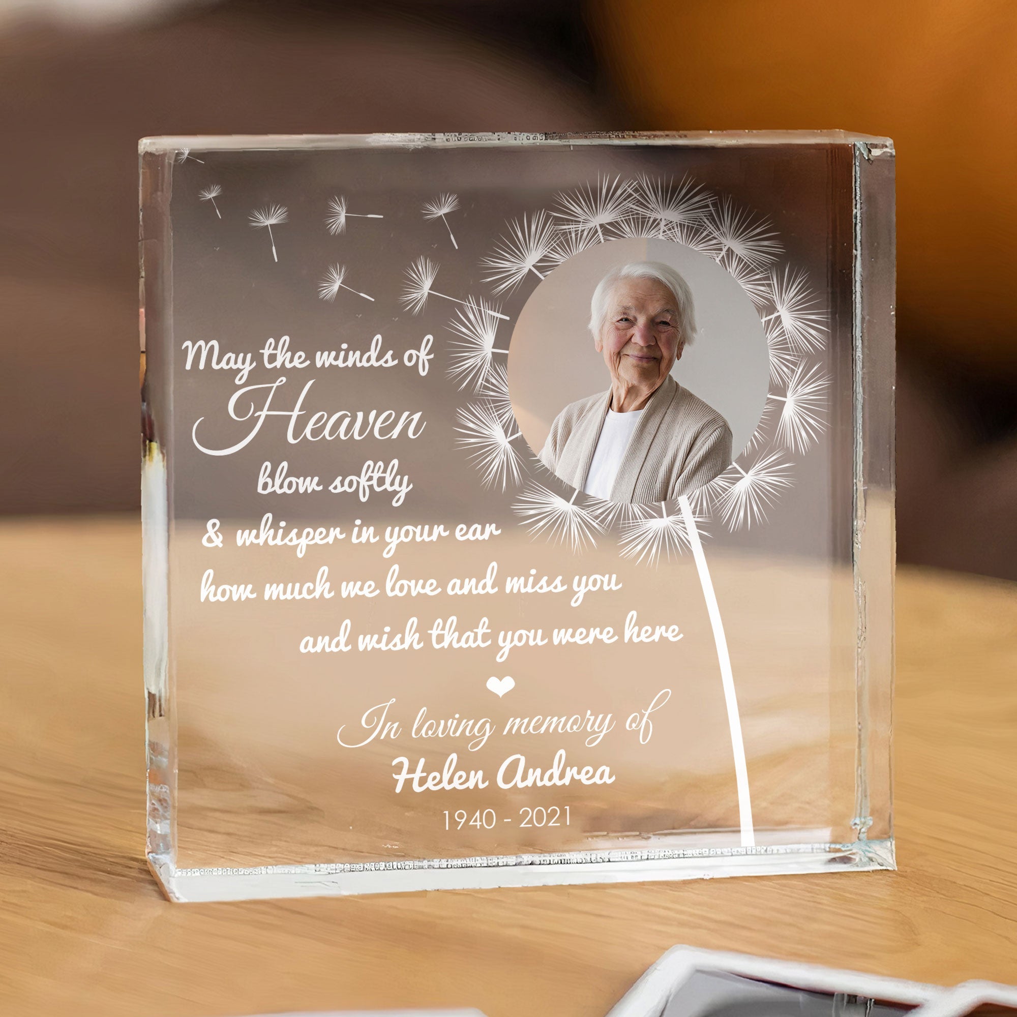 Winds Of Heaven - Personalized Square-Shaped Acrylic Photo Plaque