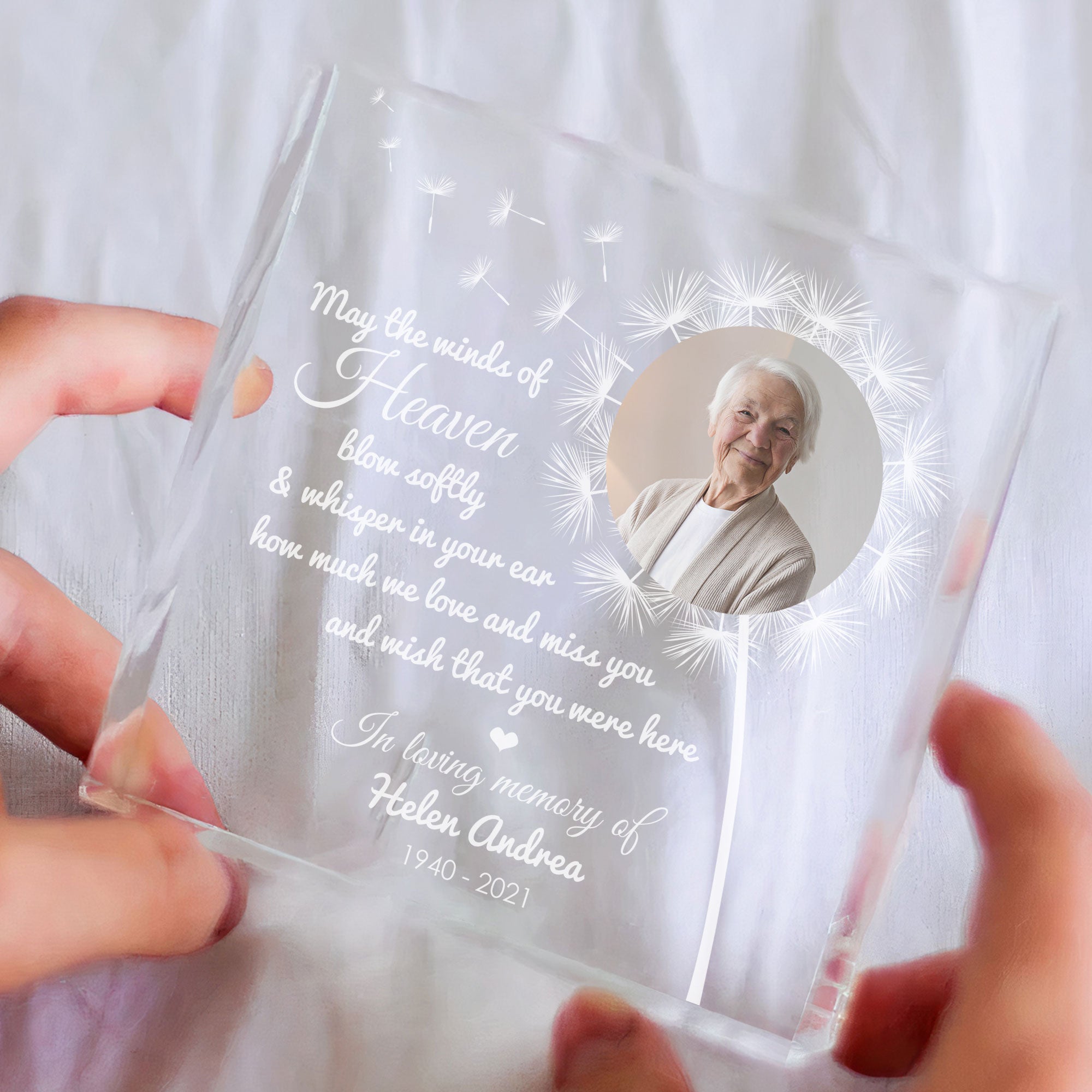 Winds Of Heaven - Personalized Square-Shaped Acrylic Photo Plaque