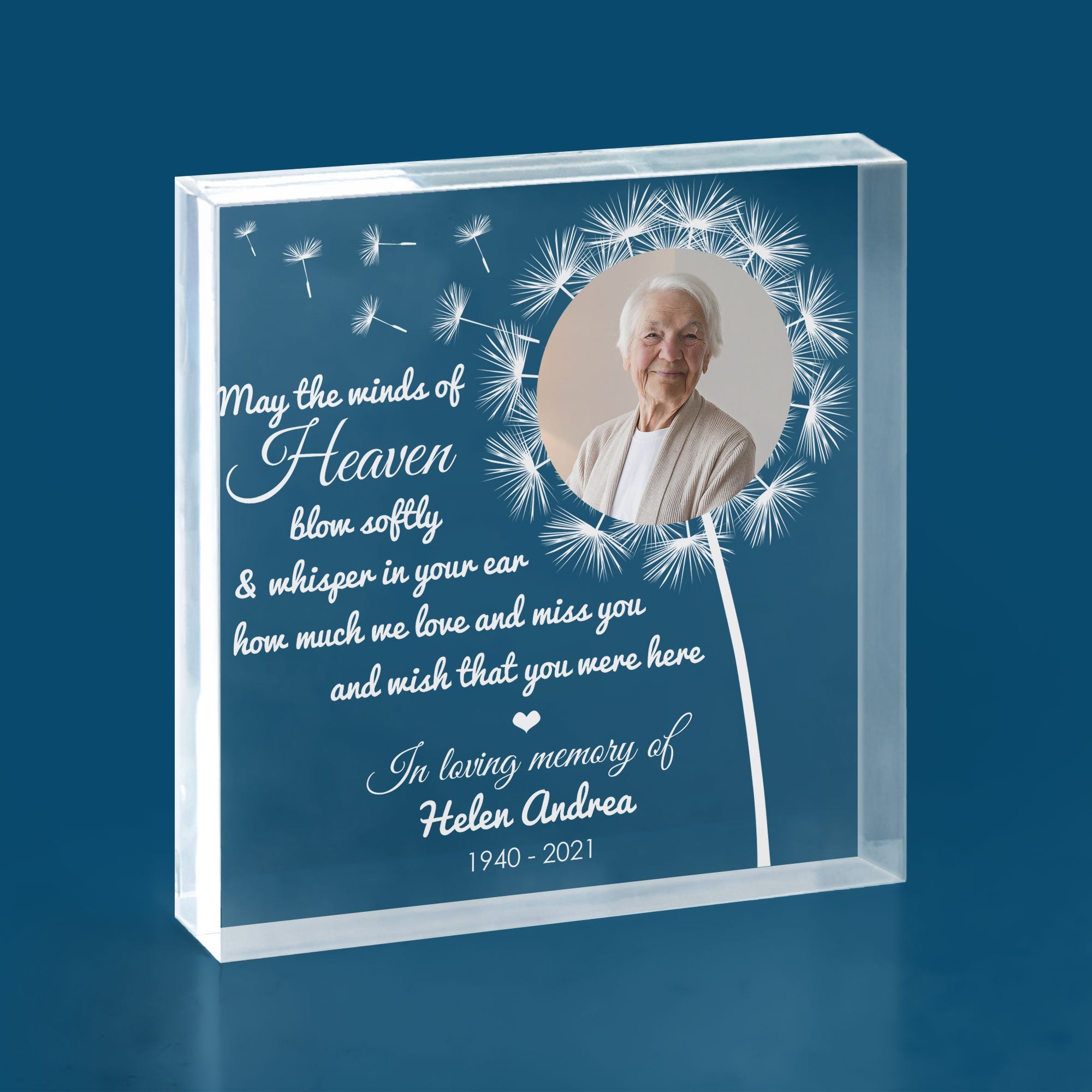 Winds Of Heaven - Personalized Square-Shaped Acrylic Photo Plaque