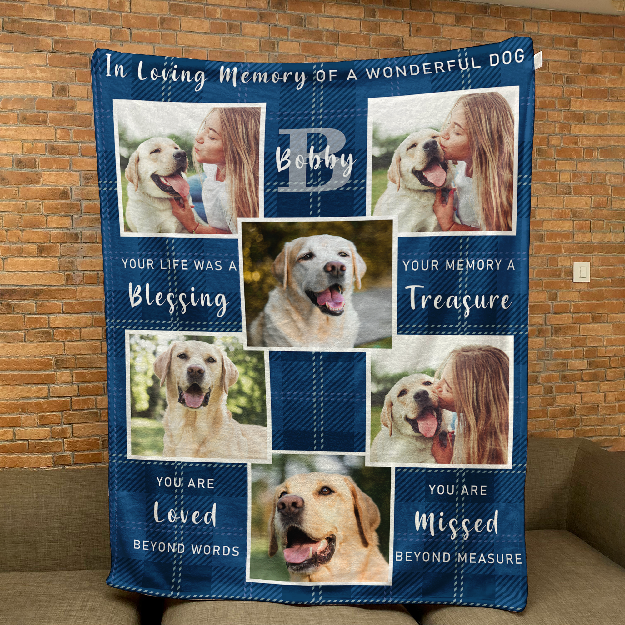 You Are Missed - Personalized Photo Blanket