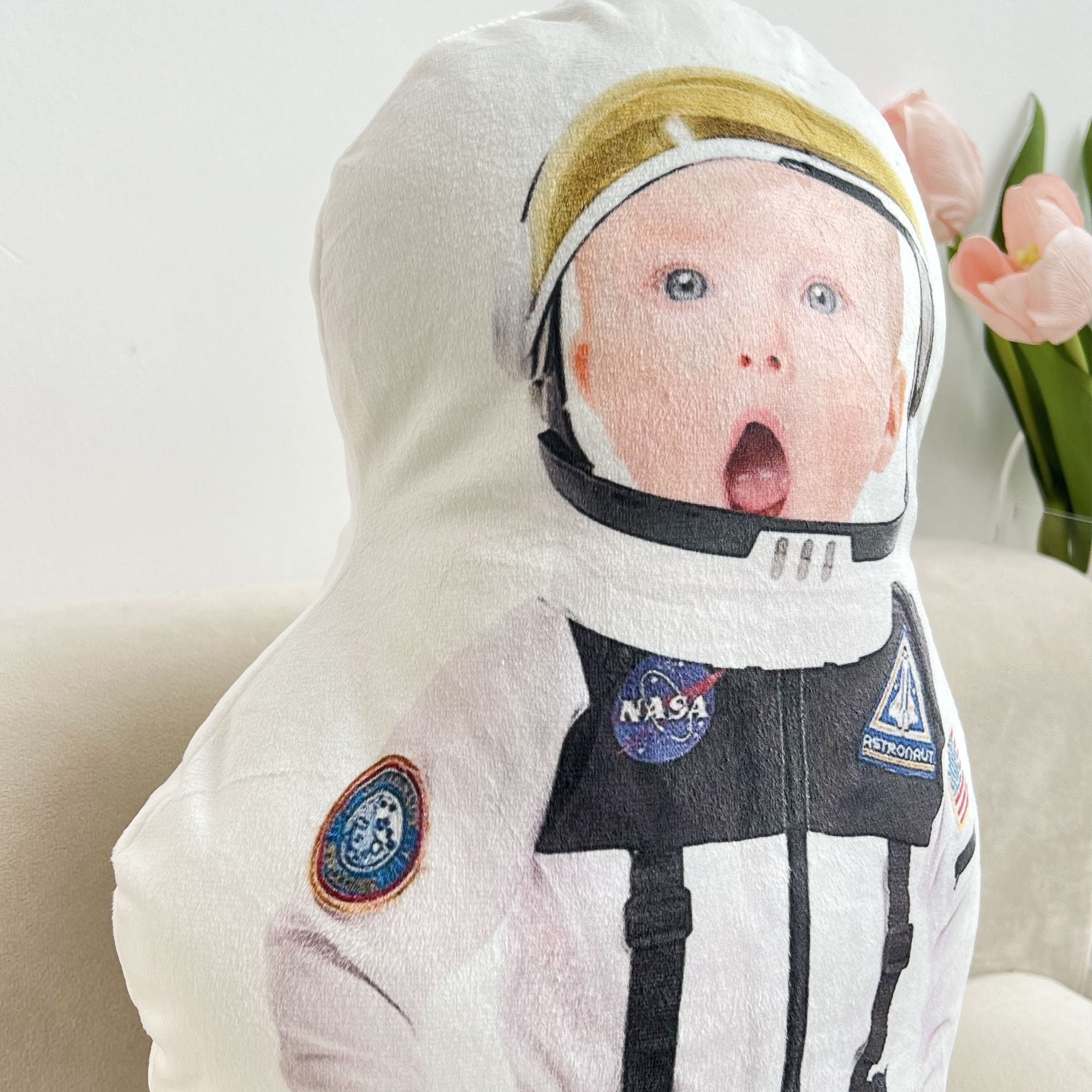 Pilot Kids Astronaut Boys Girls - Personalized Photo Custom Shaped Pillow