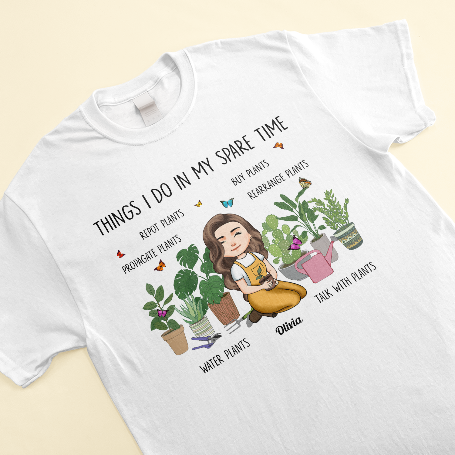 Plant Lady In Spare Time - Personalized Shirt