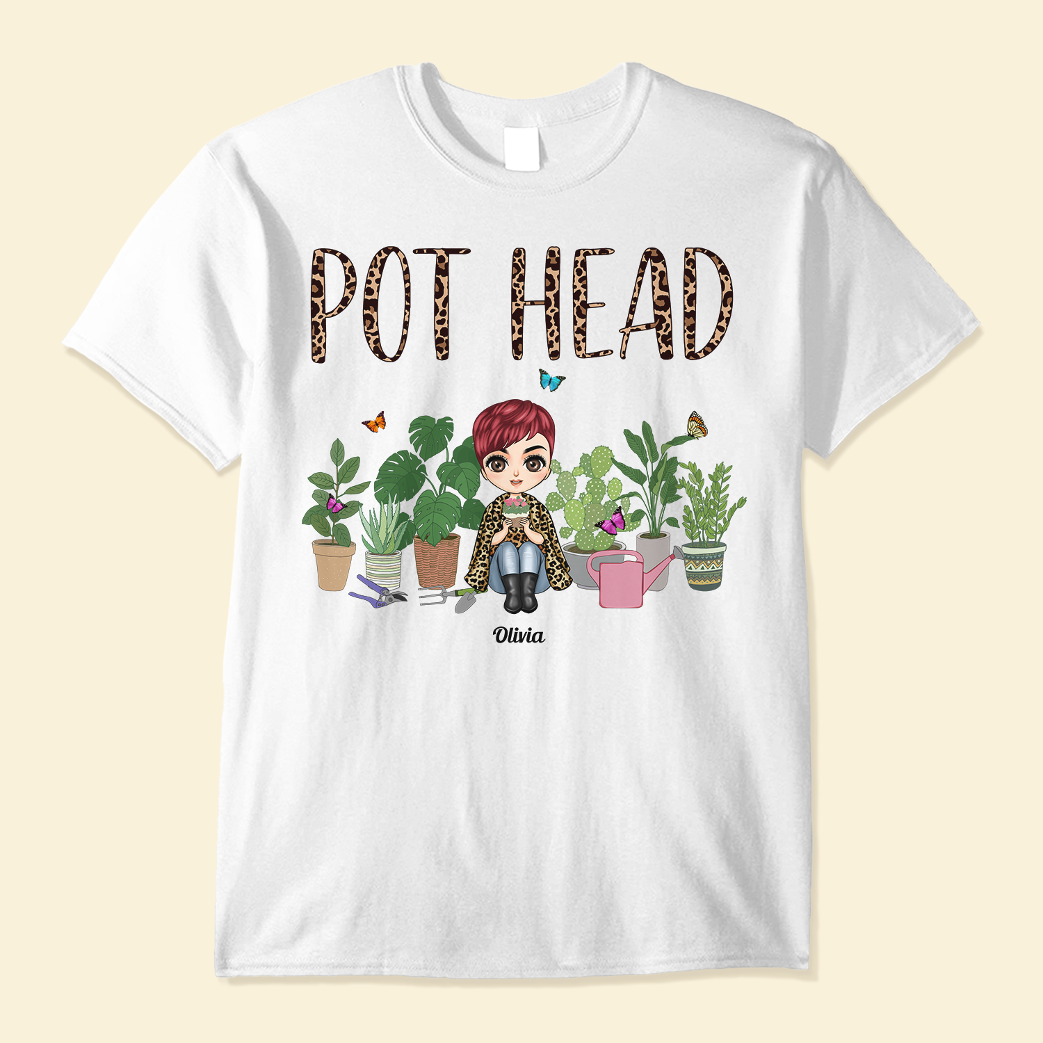 Pot Head - Personalized Shirt - Birthday Gift For Gardener, Plant Lovers