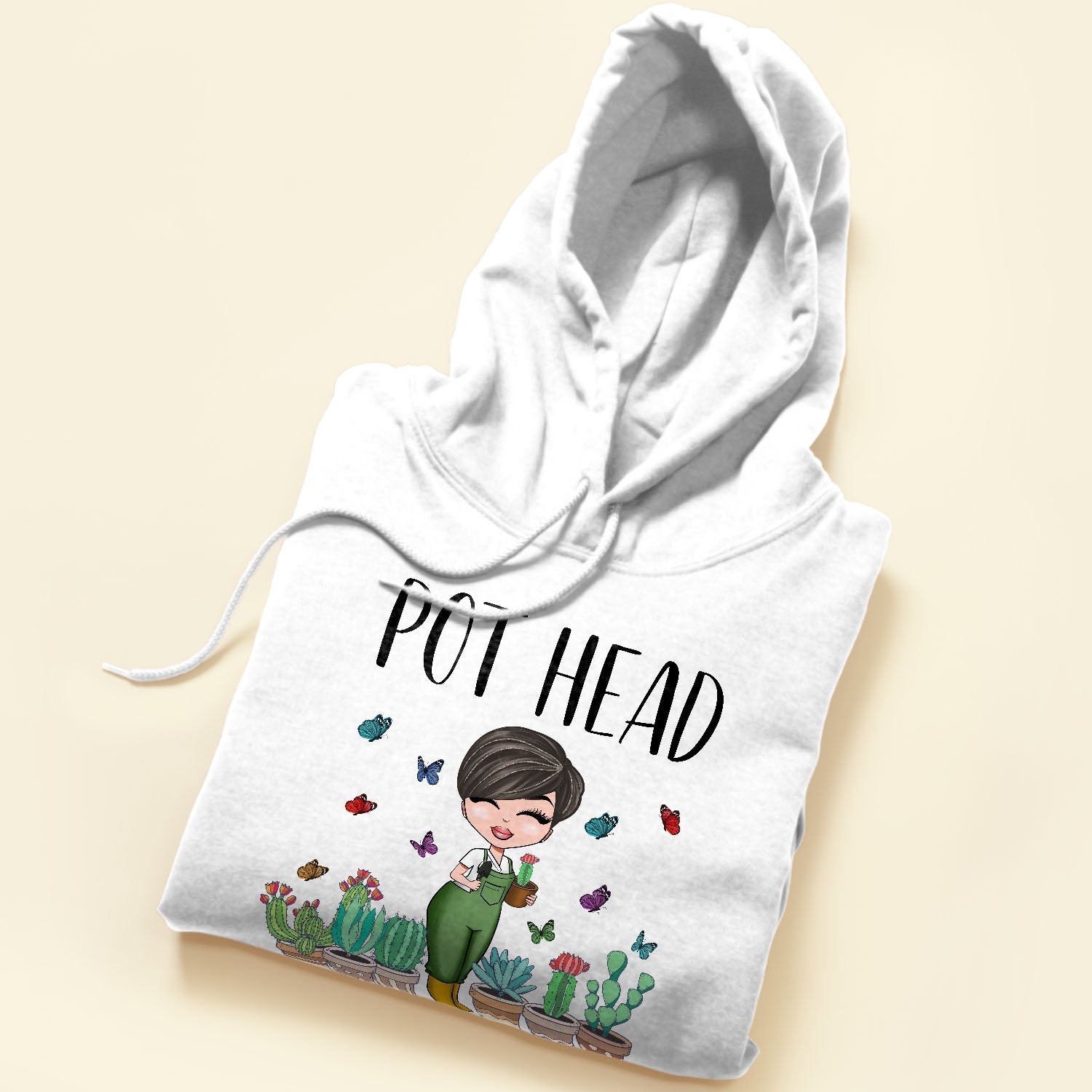 Pot Head - Personalized Shirt - Gift For Gardeners - Cartoon Gardener