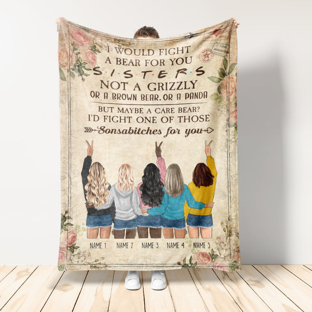 I Would Fight A Bear For You Version 2.0 Blanket-Macorner