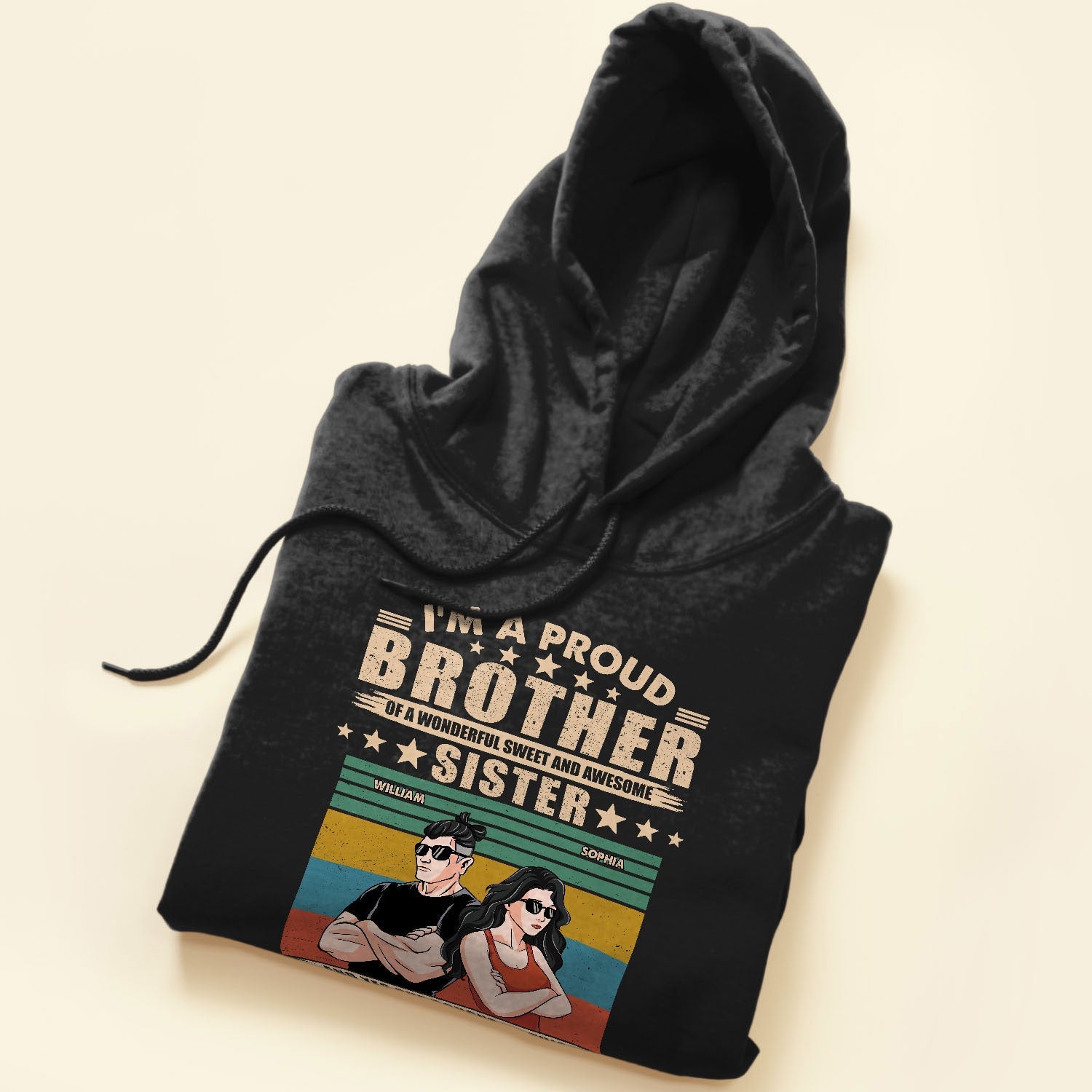 Proud Brother Of A Wonderful Sister - Personalized Shirt - Funny Birthday Gift For Brothers, Sons - Gift From Sisters, Mom