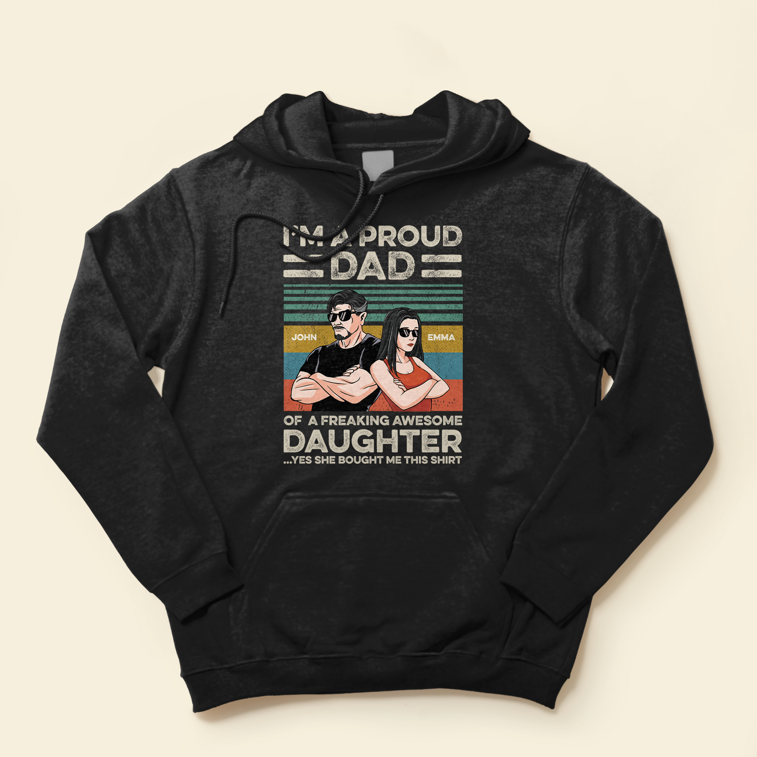 Proud Dad Of Freaking Awesome Daughter - Personalized Shirt