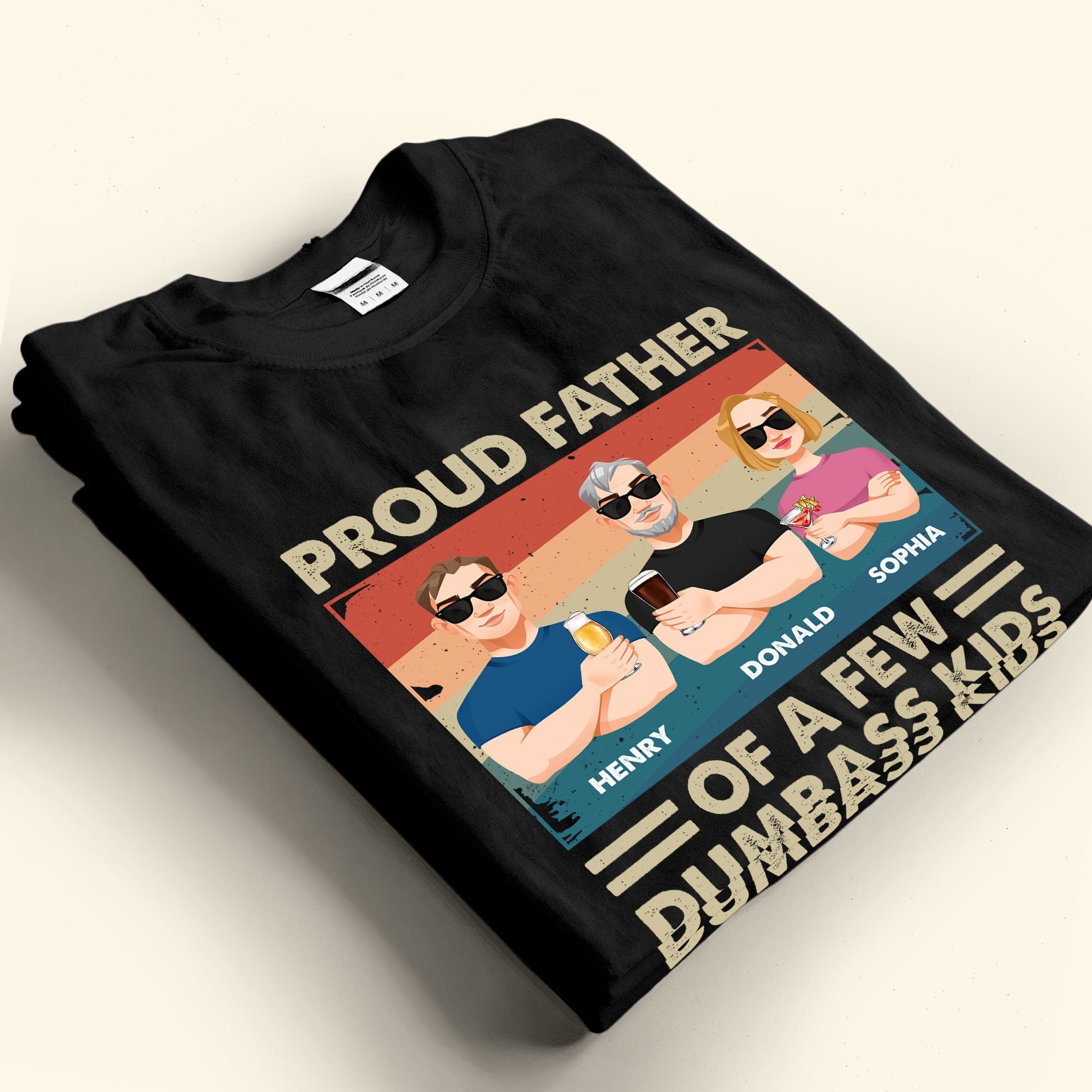 Proud Father Of A Few Kids - Personalized Shirt