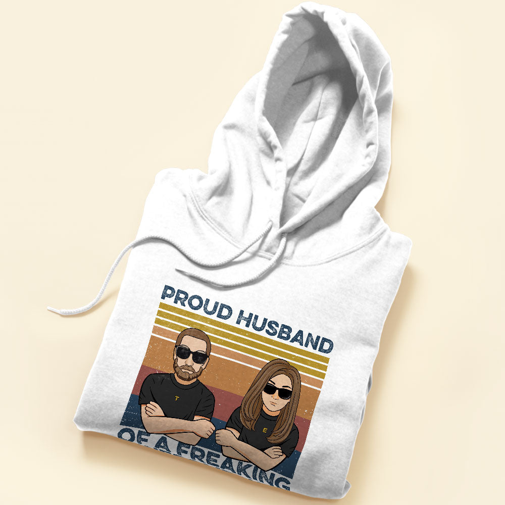 Proud-Husband-Of-A-Freaking-Awesome-Wife-Family-Custom-Shirt-Gift-For-Family