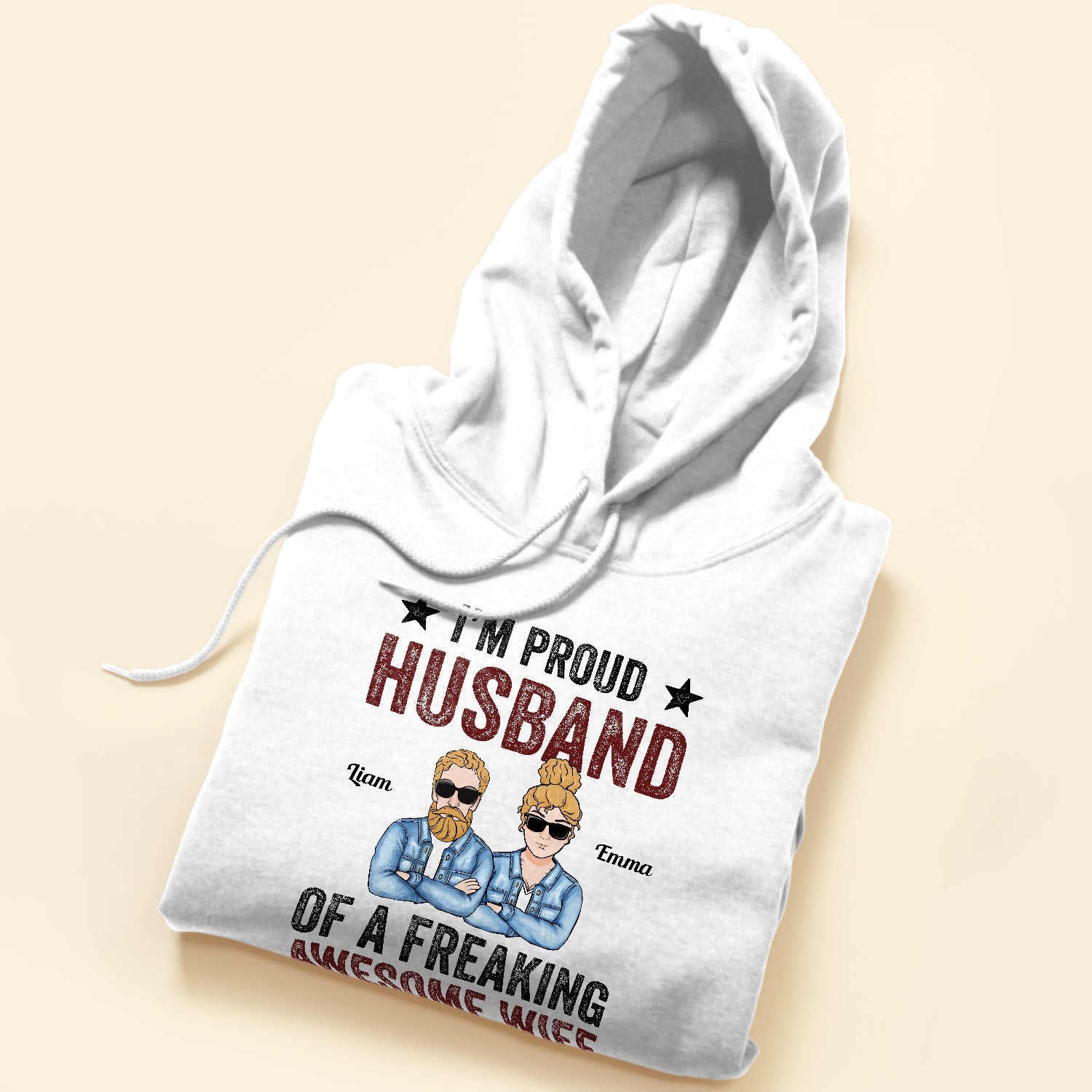 Proud Husband Of An Awesome Wife - Personalized Shirt - Anniversary, Valentine's Day Gift For Husband