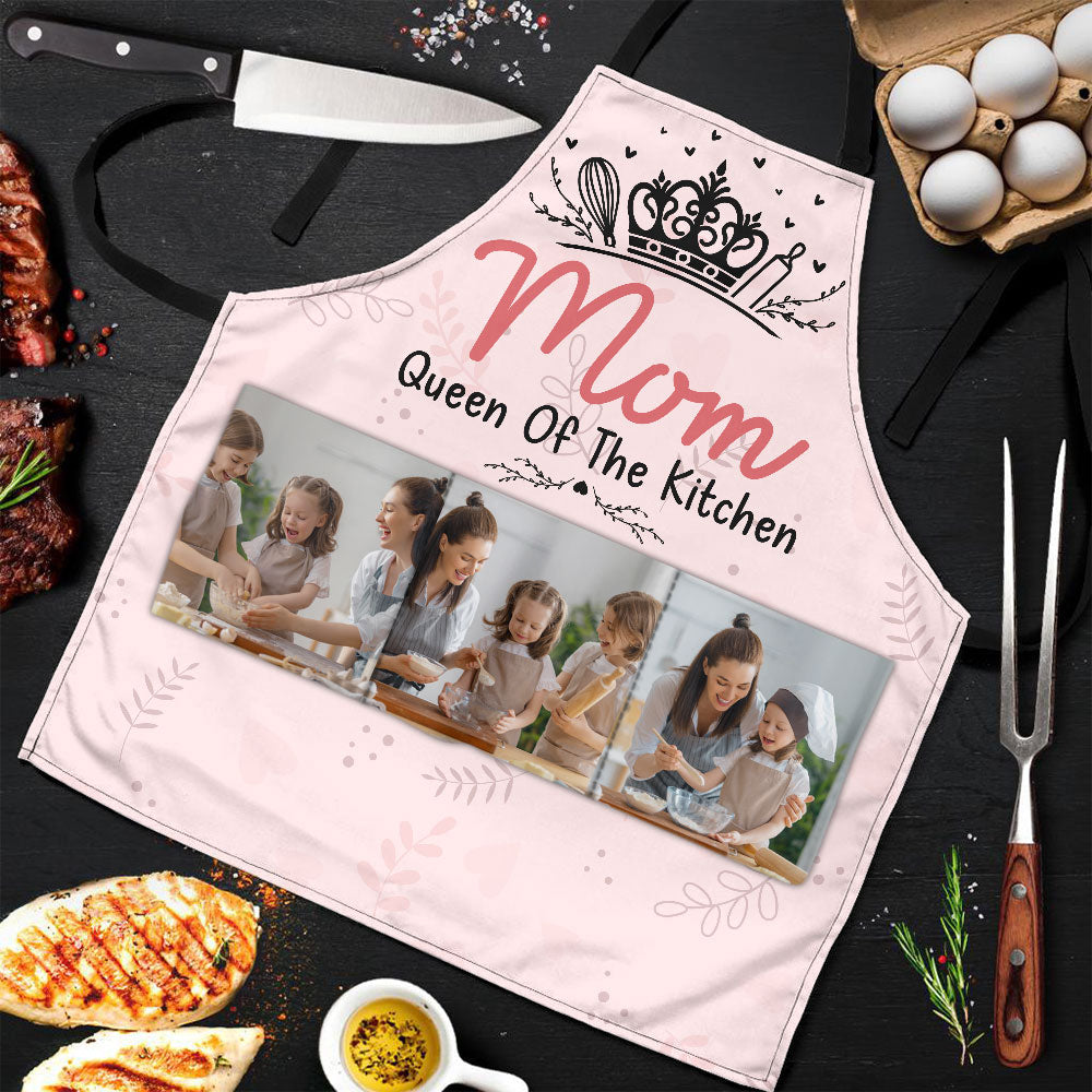 Queen Of The Kitchen - Personalized Photo Apron With Pocket