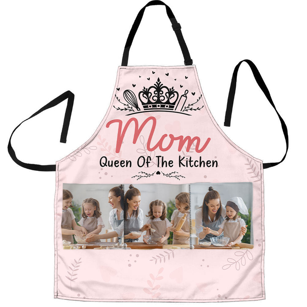 Queen Of The Kitchen - Personalized Photo Apron With Pocket