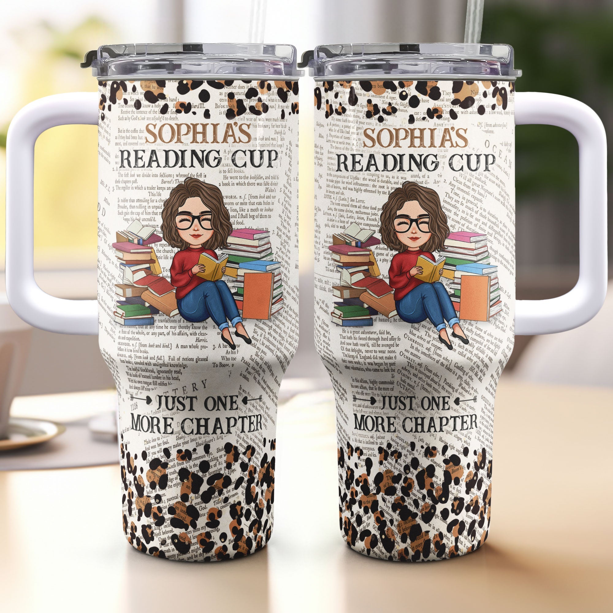 Reading Cup - Personalized 40oz Tumbler With Straw