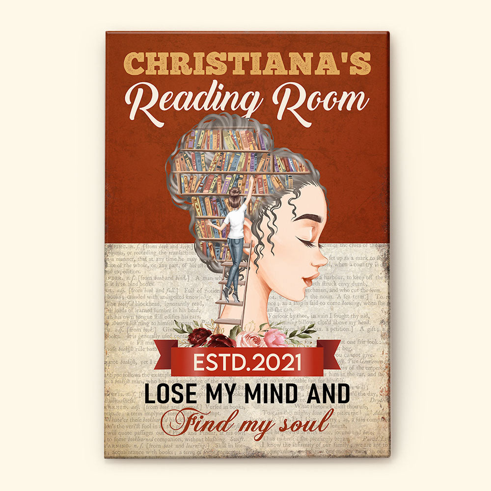 Reading Room - Personalized Poster/Canvas - Birthday Gift For Book Lovers - Book Girl