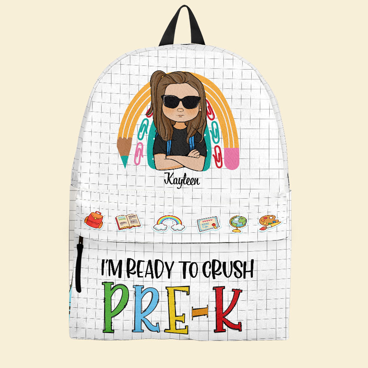 Ready To Crush School - Personalized Kid Backpack