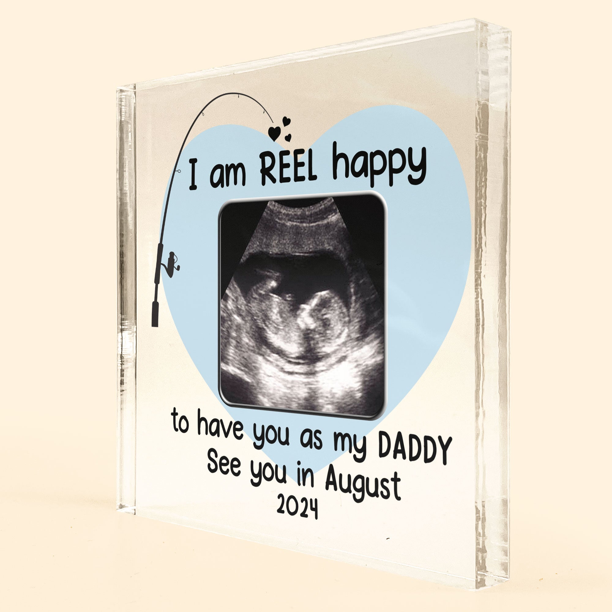 Reel Happy To Have You As My Daddy - Personalized Acrylic Photo Plaque