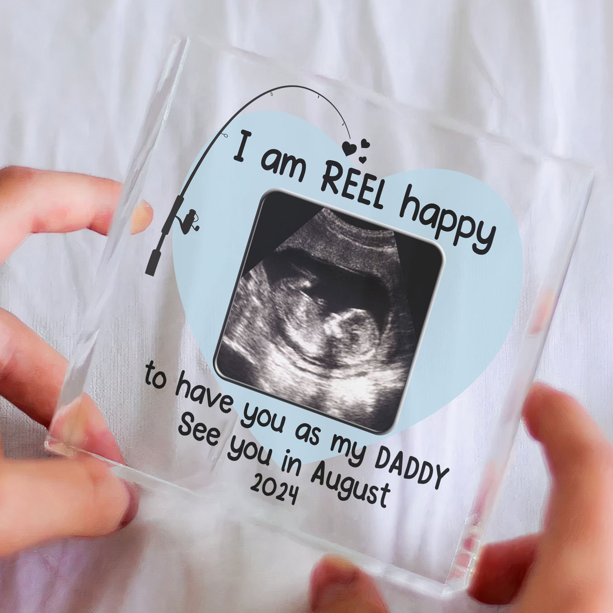 Reel Happy To Have You As My Daddy - Personalized Acrylic Photo Plaque