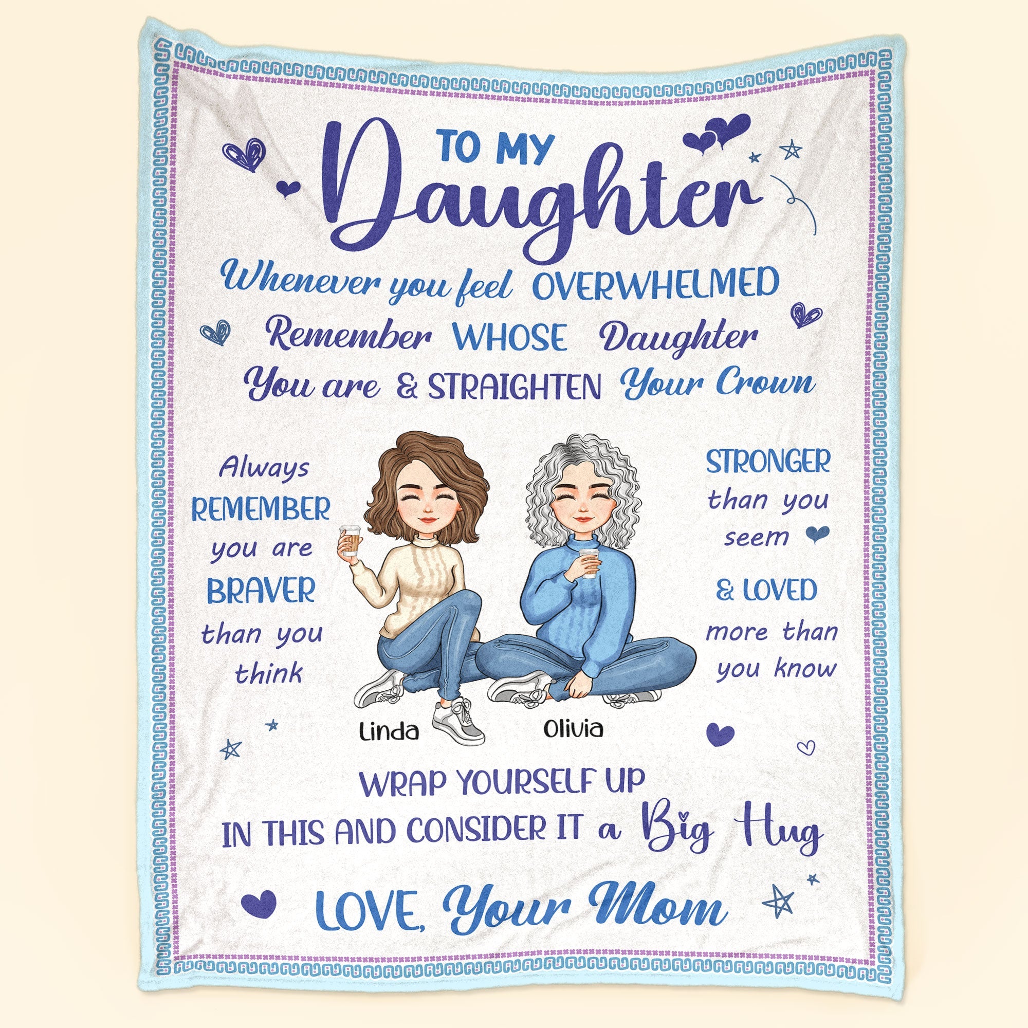 Remember Whose Daughter You Are - Personalized Blanket