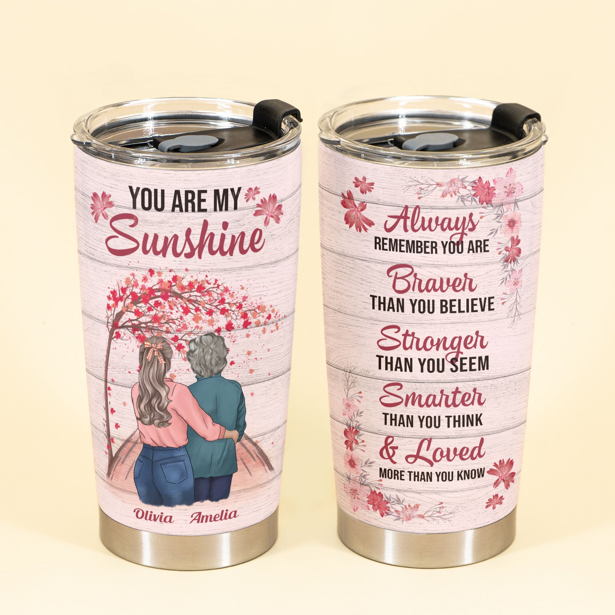 Remember You Are Braver - Personalized Tumbler Cup - Birthday Gift For Daughter, Granddaughter