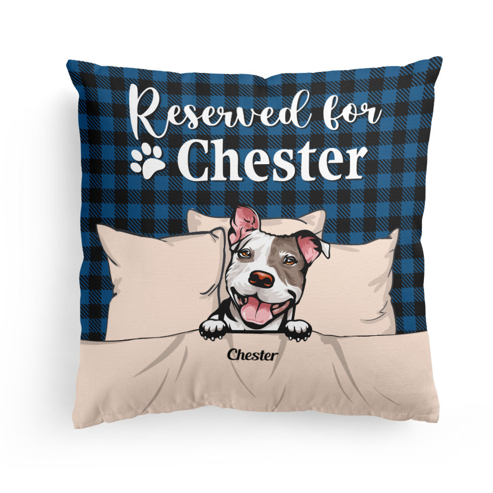 Reserved For My Dogs And Cats - Personalized Pillow (Insert Included) - Birthday Gift For Dog Mom, Cat Mom, Pet Parents