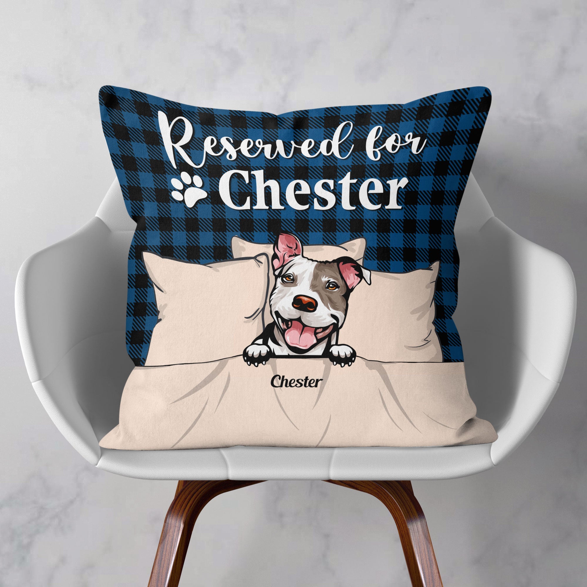 Reserved For My Dogs And Cats - Personalized Pillow (Insert Included) - Birthday Gift For Dog Mom, Cat Mom, Pet Parents