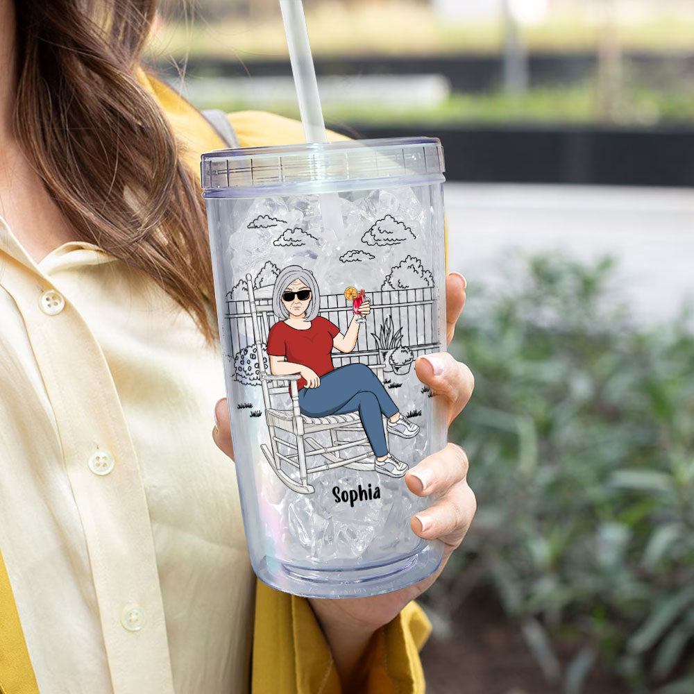 Retirement Weekly Schedule - Personalized Acrylic Tumbler With Straw