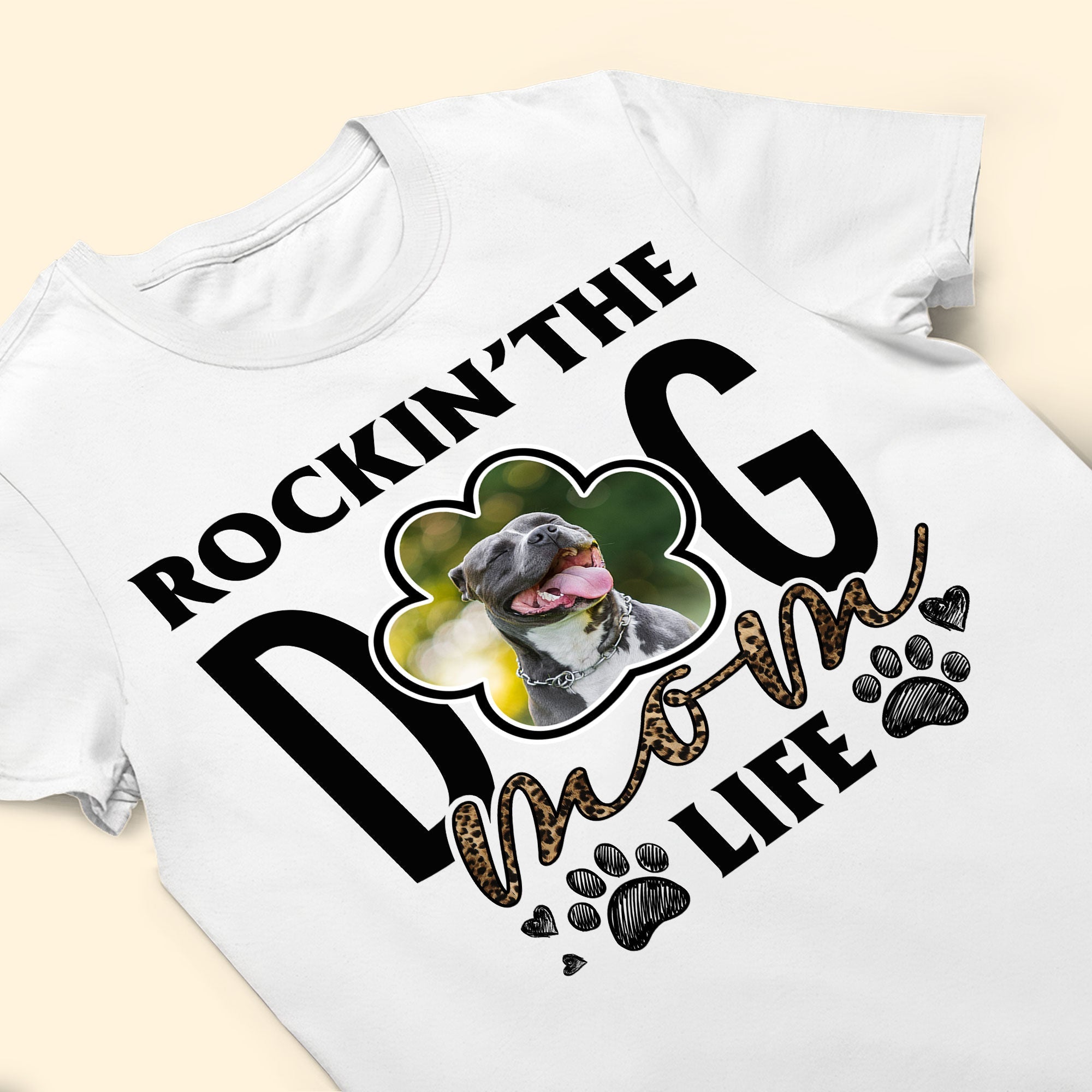 Rockin' Dog Mom - Personalized Photo Shirt